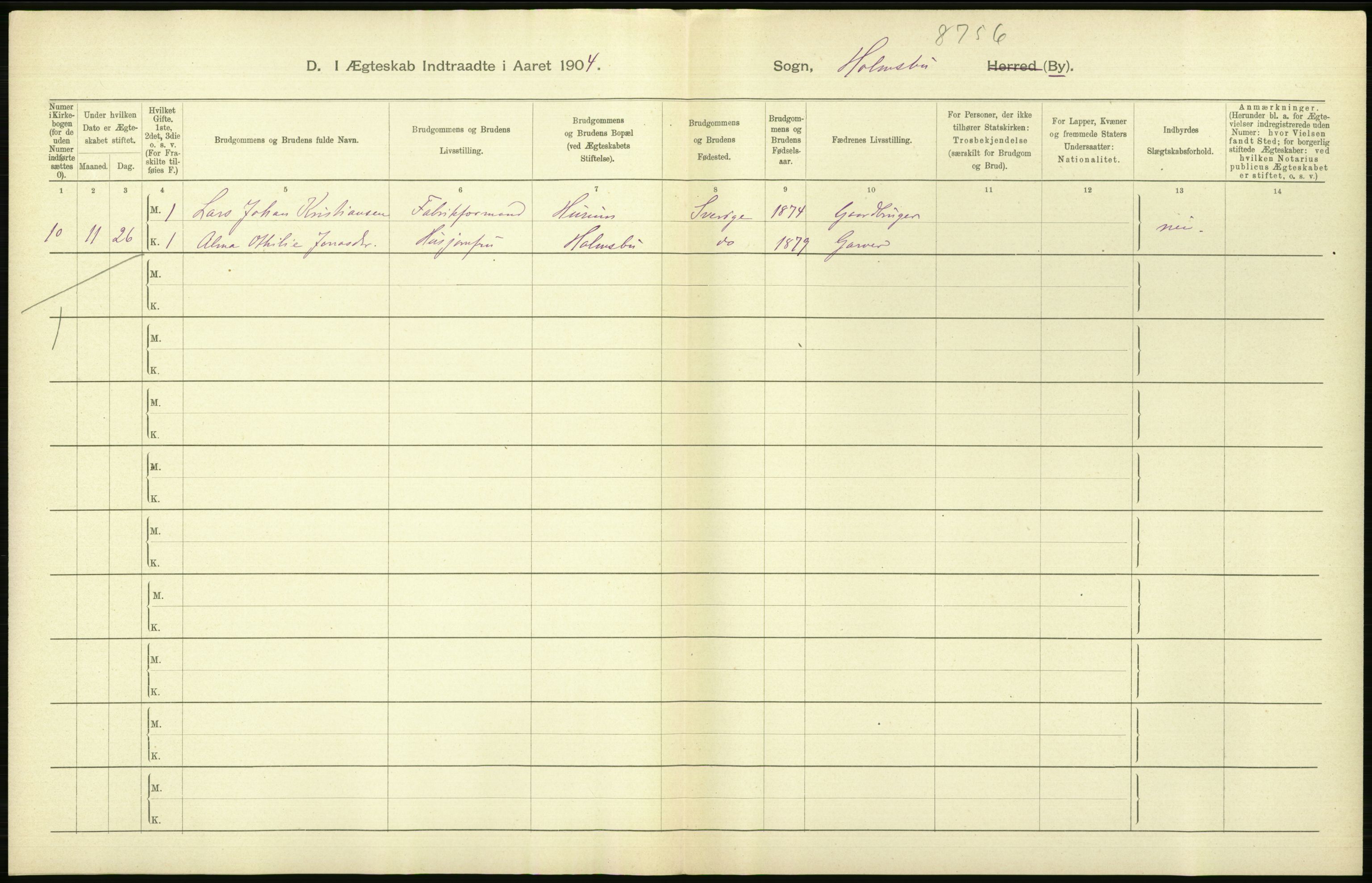 Statistisk sentralbyrå, Sosiodemografiske emner, Befolkning, RA/S-2228/D/Df/Dfa/Dfab/L0007: Buskerud amt: Fødte, gifte, døde, 1904, s. 622