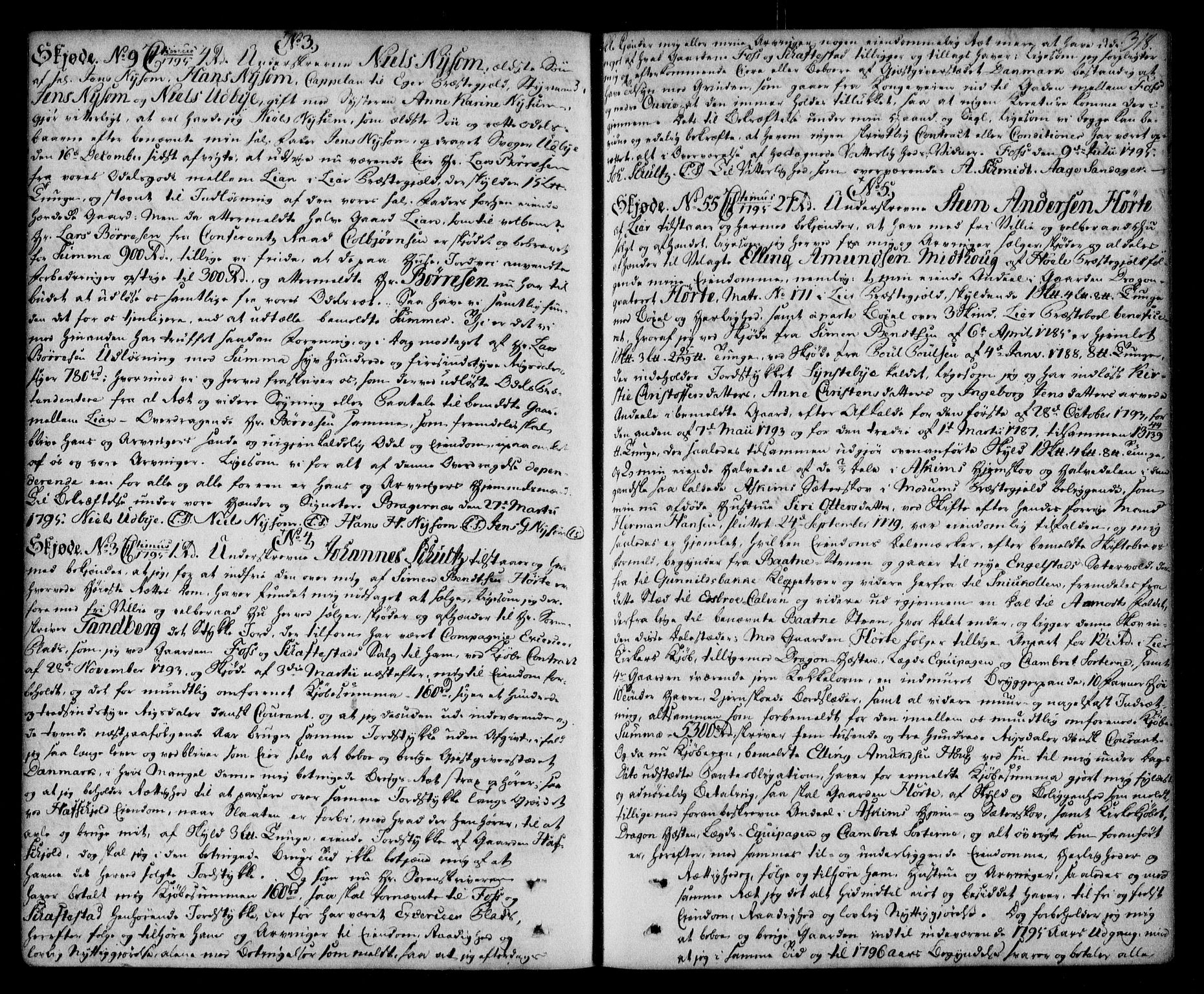 Lier, Røyken og Hurum sorenskriveri, AV/SAKO-A-89/G/Ga/Gaa/L0005: Pantebok nr. V, 1788-1801, s. 318