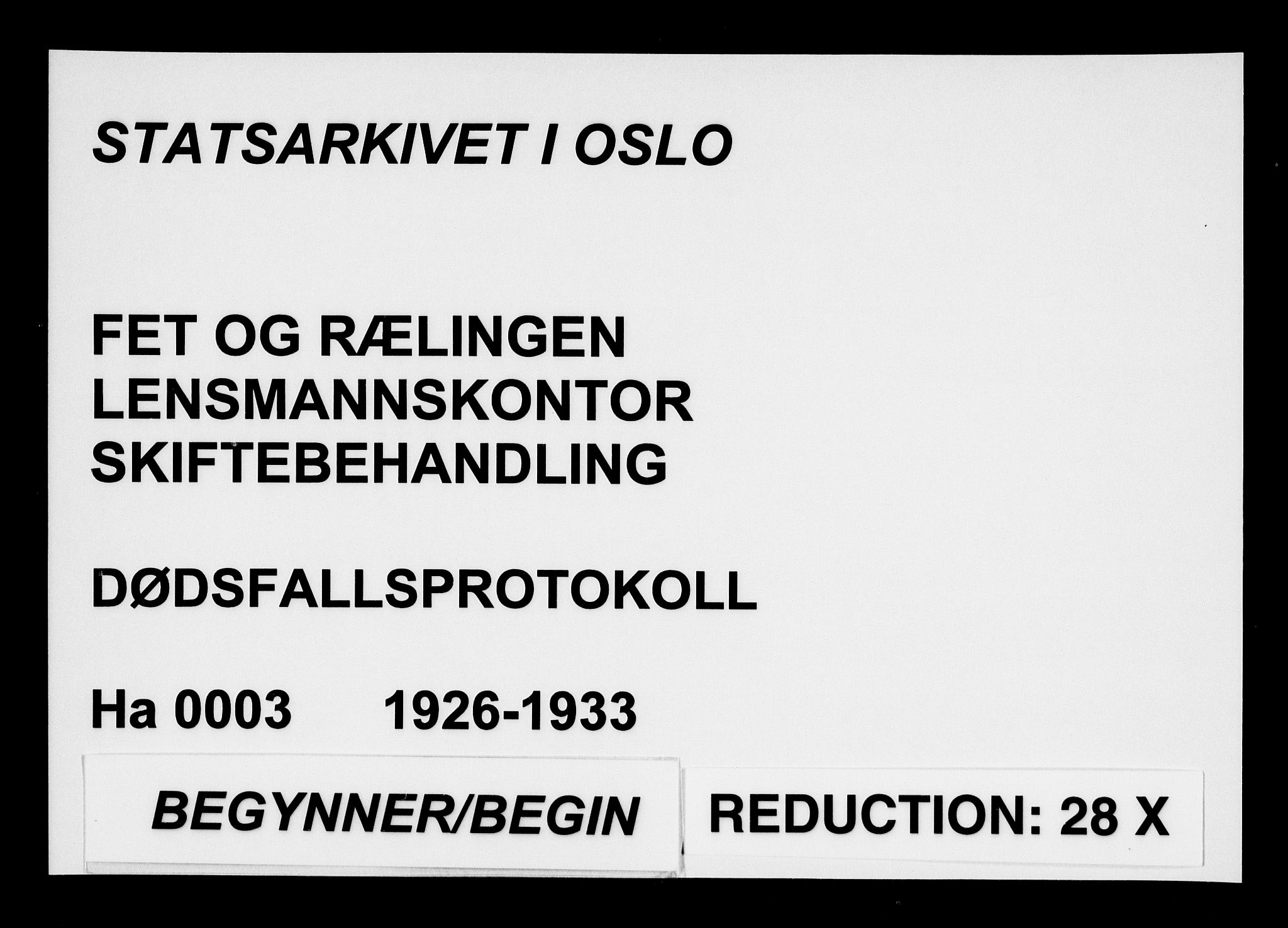 Fet og Rælingen lensmannskontor, AV/SAO-A-10769/H/Ha/L0003: Dødsfallsprotokoll, 1926-1933