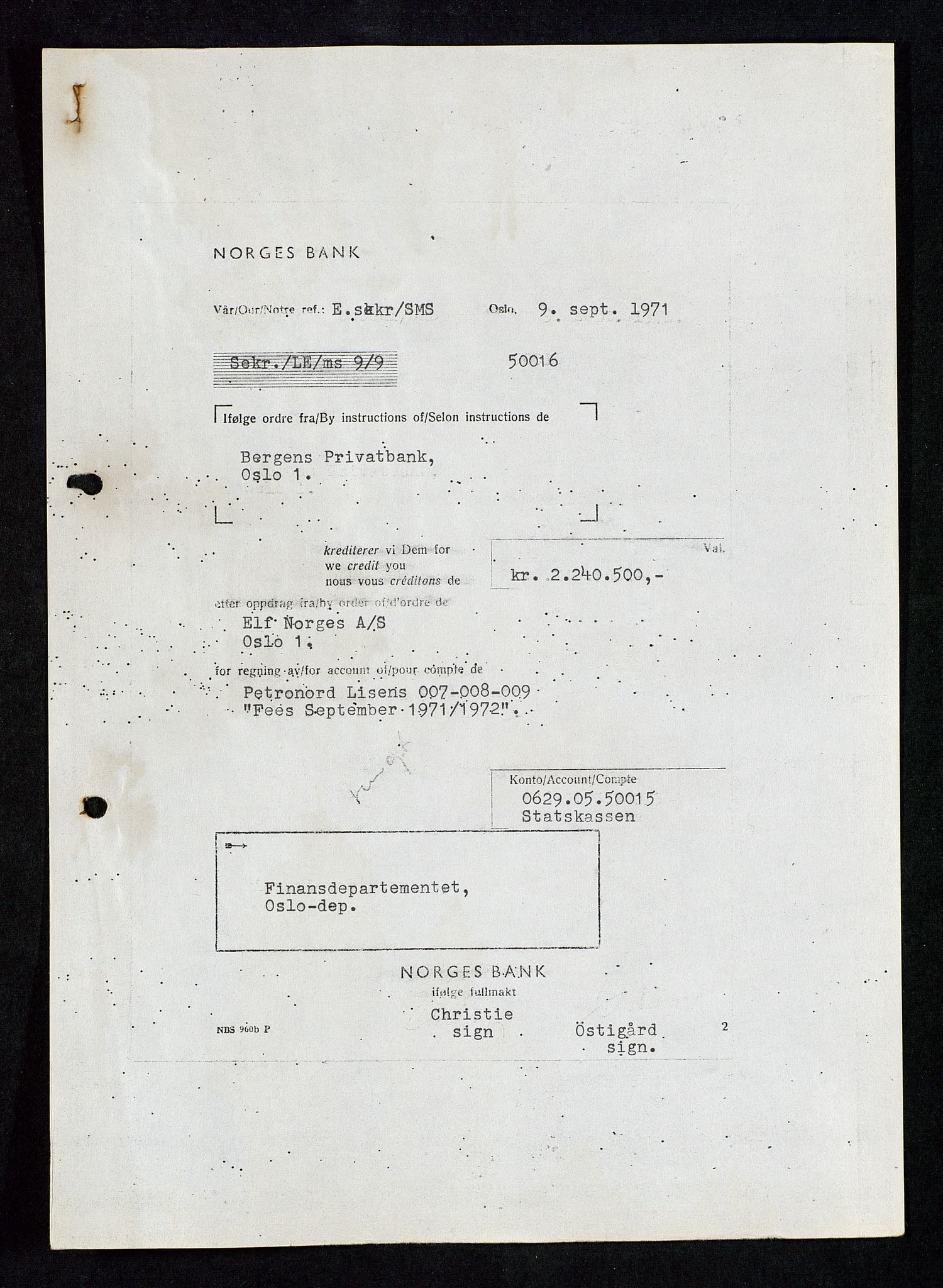 Industridepartementet, Oljekontoret, AV/SAST-A-101348/Da/L0004: Arkivnøkkel 711 - 712 Utvinningstillatelser, 1970-1971, s. 296