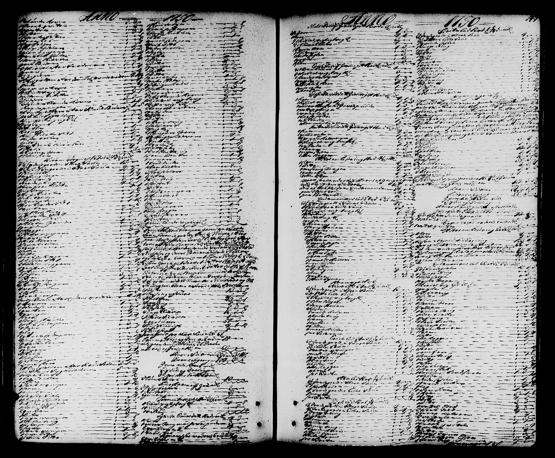 Hardanger og Voss sorenskriveri, SAB/A-2501/4/4A/4Ac/L0006: Skifterettsprotokoll for sorenskriveriet, 1748-1757, s. 146b-147a