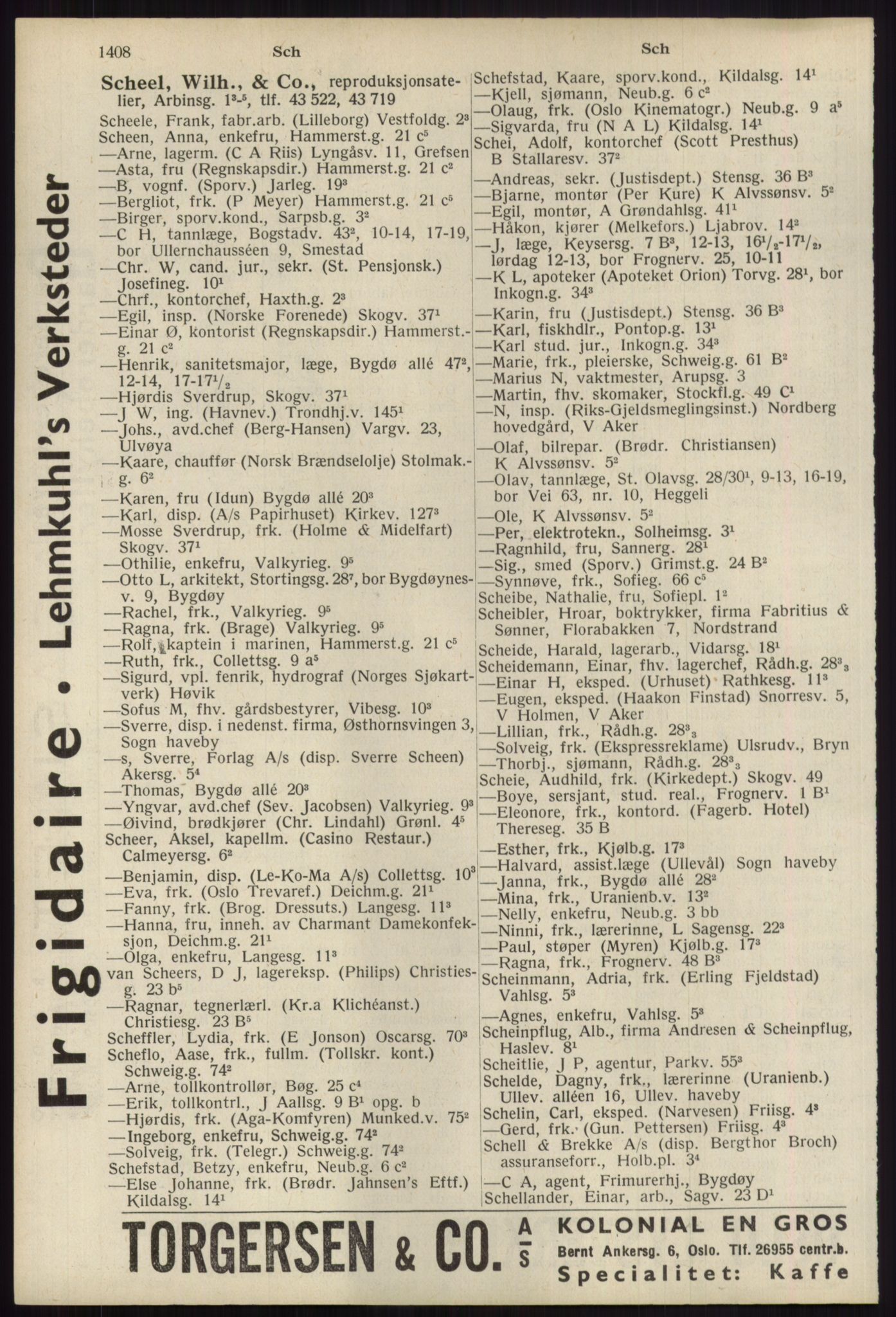 Kristiania/Oslo adressebok, PUBL/-, 1939, s. 1408