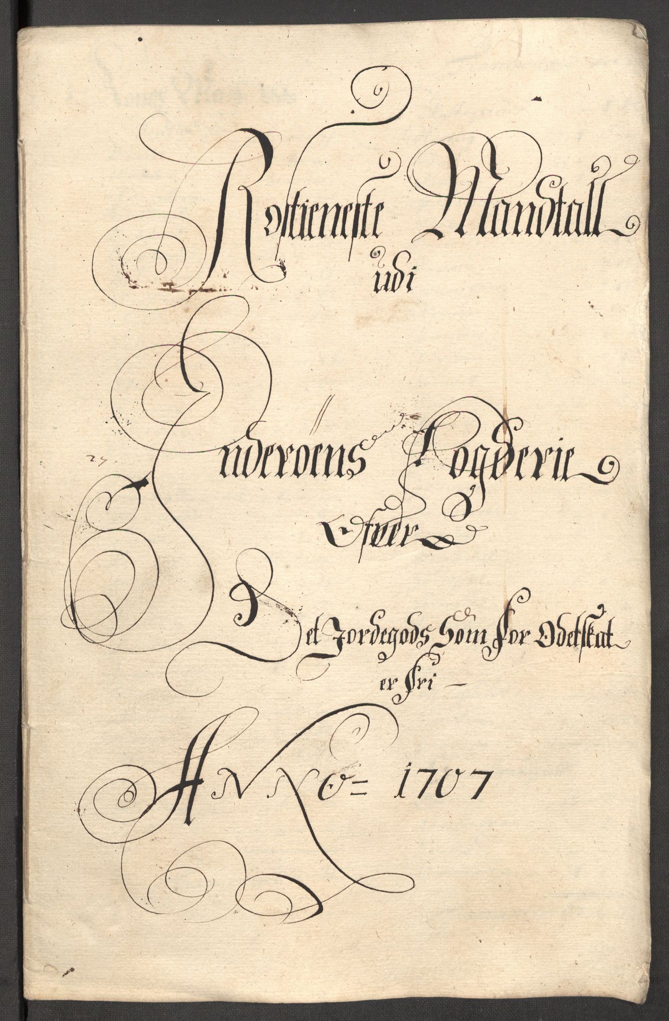 Rentekammeret inntil 1814, Reviderte regnskaper, Fogderegnskap, RA/EA-4092/R63/L4315: Fogderegnskap Inderøy, 1706-1707, s. 490