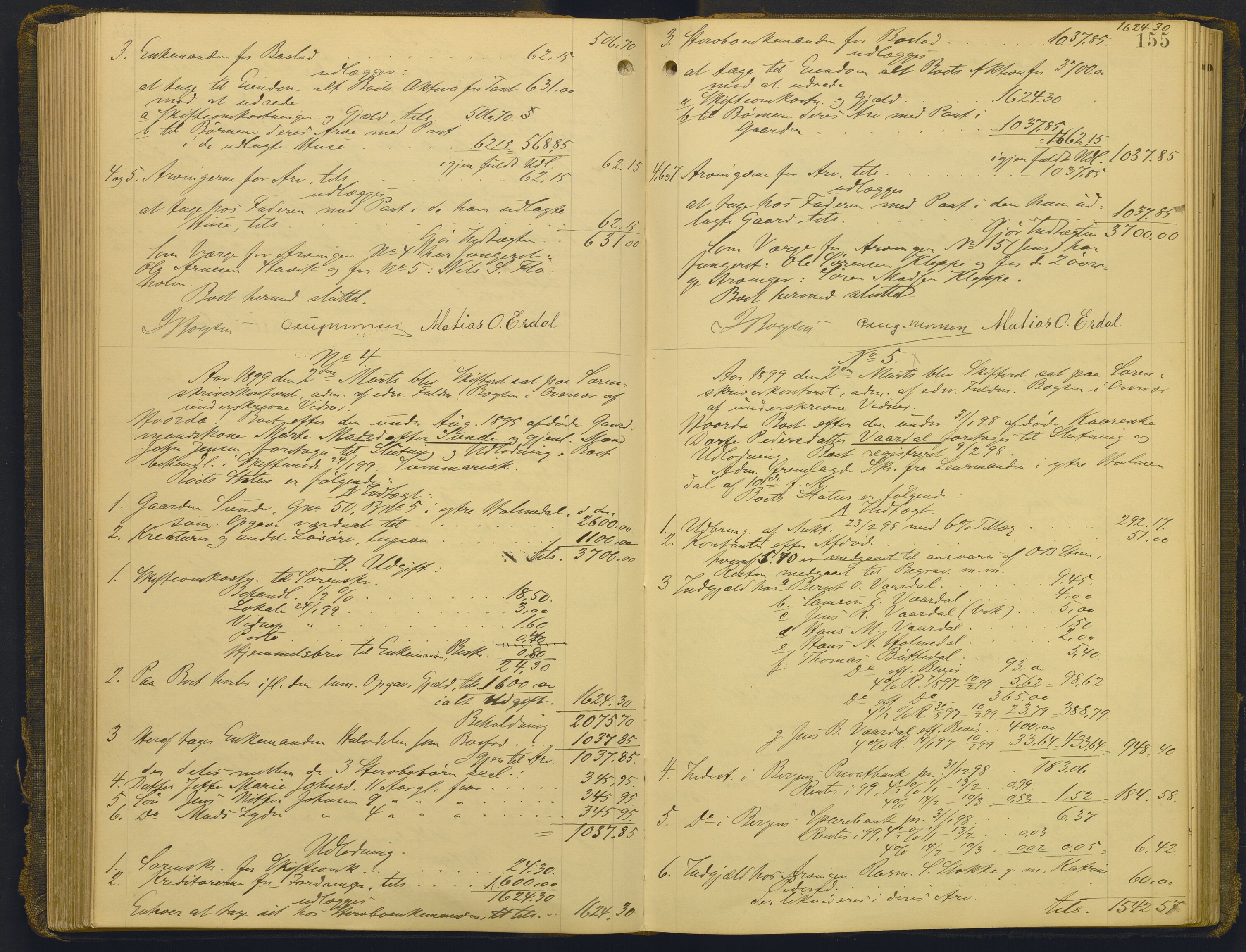 Sunnfjord tingrett, AV/SAB-A-3201/1/H/Hd/L0008: Skifteutlodningsprotokoll, 1894-1902, s. 154b-155a