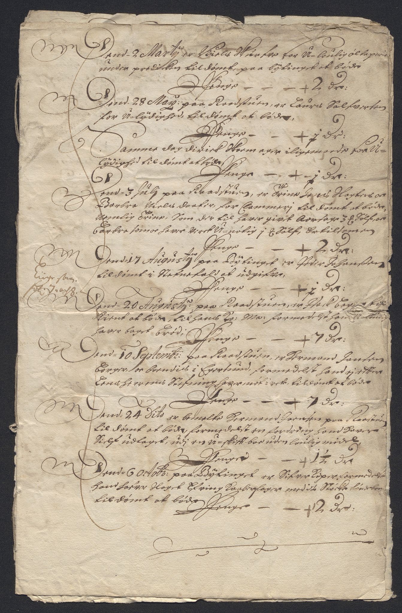 Rentekammeret inntil 1814, Reviderte regnskaper, Byregnskaper, AV/RA-EA-4066/R/Ro/L0316: [O14] Sikt og sakefall, 1662-1693, s. 112