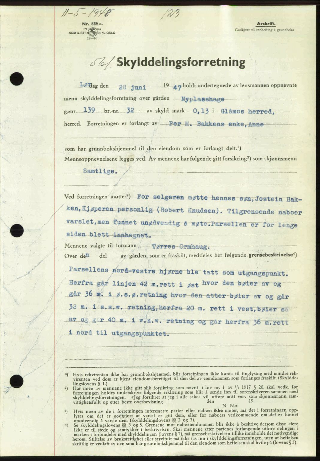 Gauldal sorenskriveri, SAT/A-0014/1/2/2C: Pantebok nr. A5, 1947-1948, Dagboknr: 561/1948