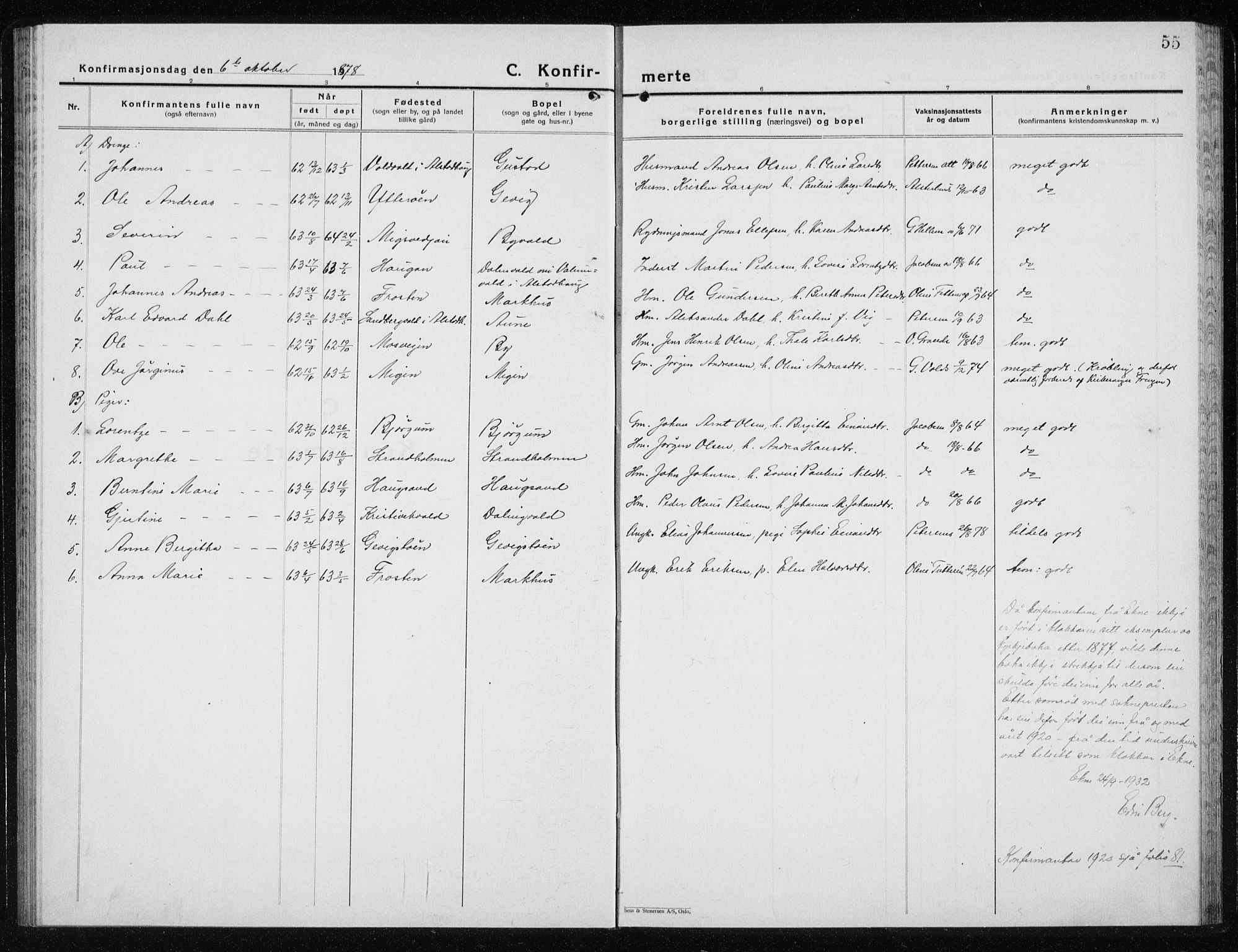 Ministerialprotokoller, klokkerbøker og fødselsregistre - Nord-Trøndelag, SAT/A-1458/719/L0180: Klokkerbok nr. 719C01, 1878-1940, s. 55