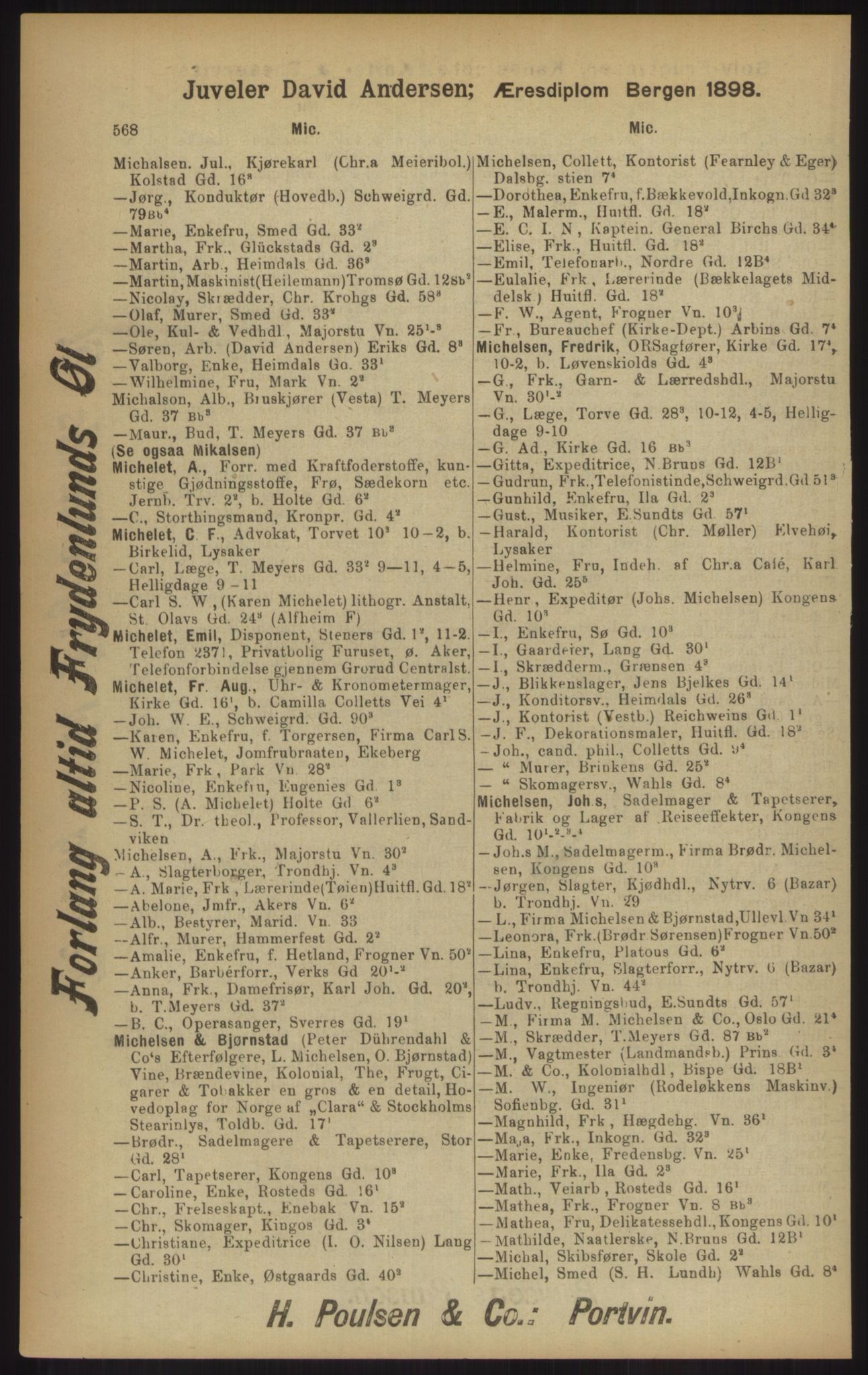 Kristiania/Oslo adressebok, PUBL/-, 1902, s. 568