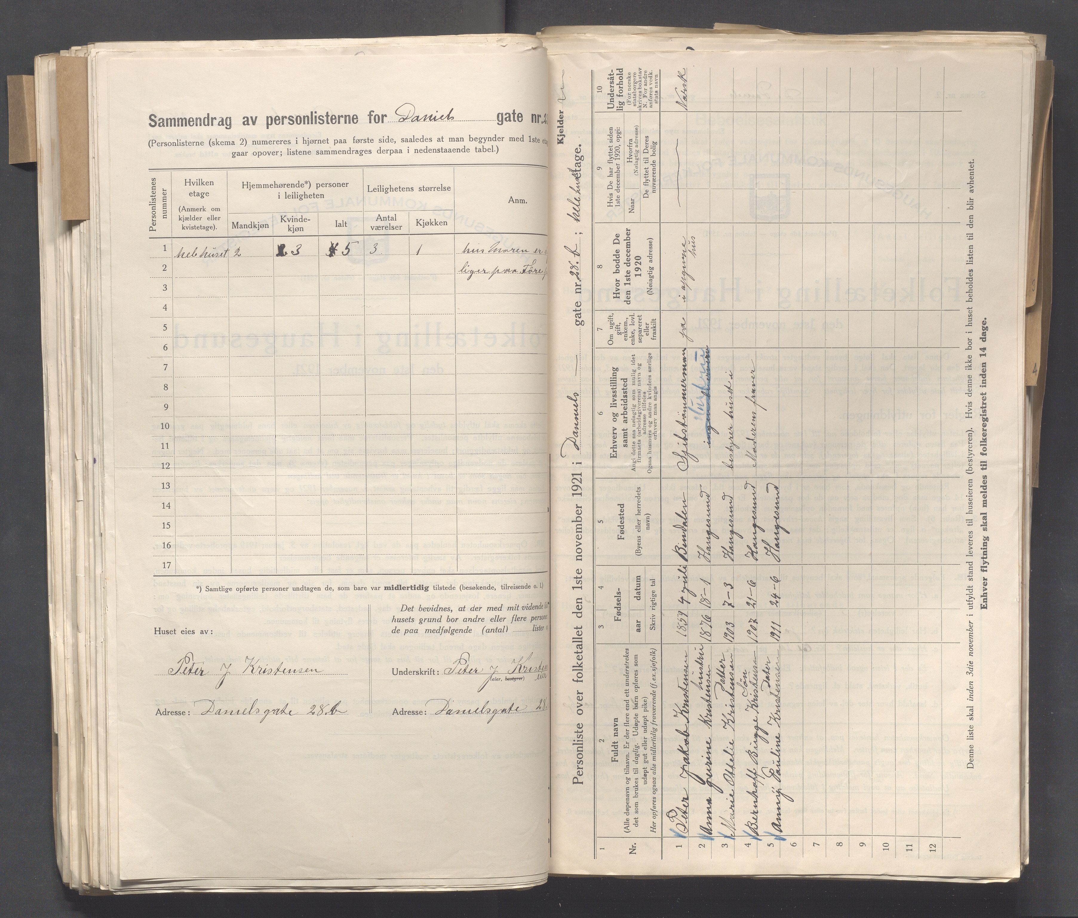 IKAR, Kommunal folketelling 1.11.1921 for Haugesund, 1921, s. 5970