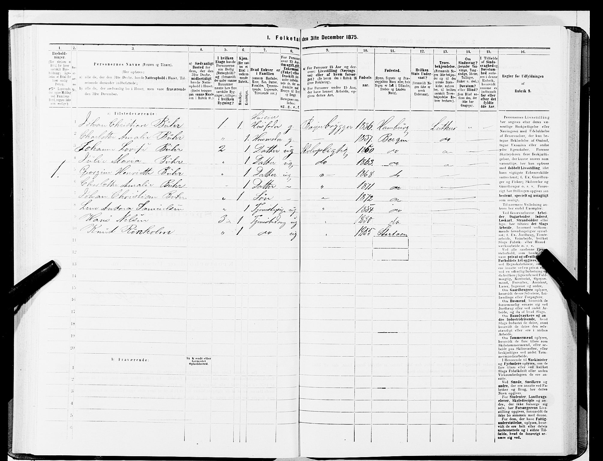 SAB, Folketelling 1875 for 1301 Bergen kjøpstad, 1875, s. 1717