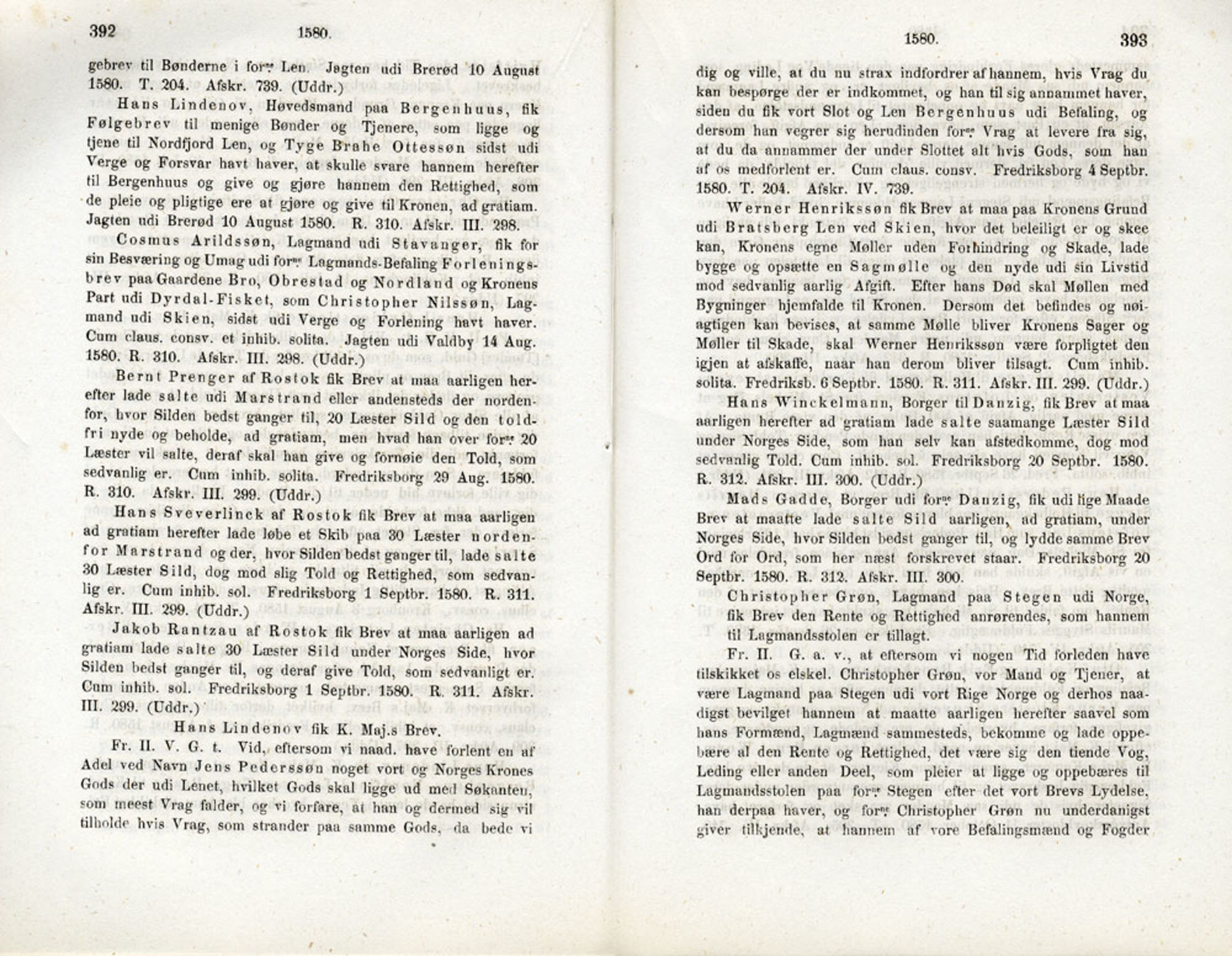 Publikasjoner utgitt av Det Norske Historiske Kildeskriftfond, PUBL/-/-/-: Norske Rigs-Registranter, bind 2, 1572-1588, s. 392-393