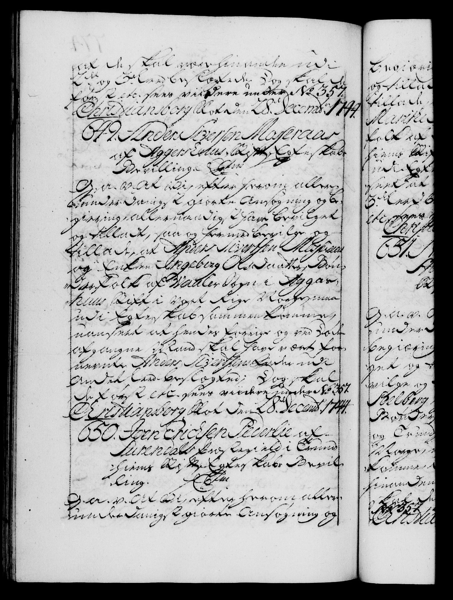 Danske Kanselli 1572-1799, RA/EA-3023/F/Fc/Fca/Fcaa/L0033: Norske registre, 1743-1744, s. 774b