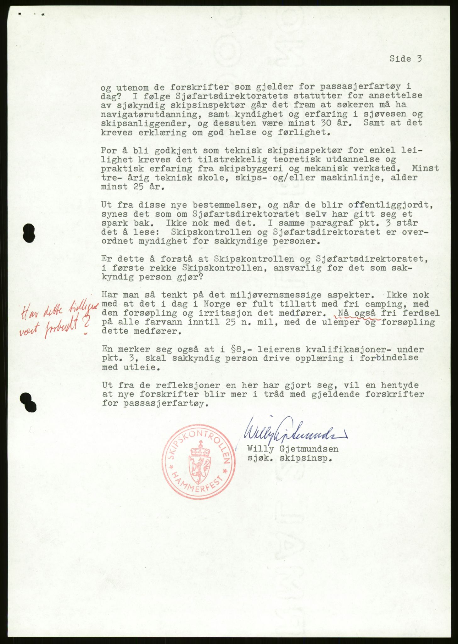 Sjøfartsdirektoratet med forløpere, generelt arkiv, AV/RA-S-1407/D/Du/Duc/L0642/0001: Skipskontrollen - Forskrifter / Forskrift om utleiebåter (2 mapper), 1978-1987, s. 365