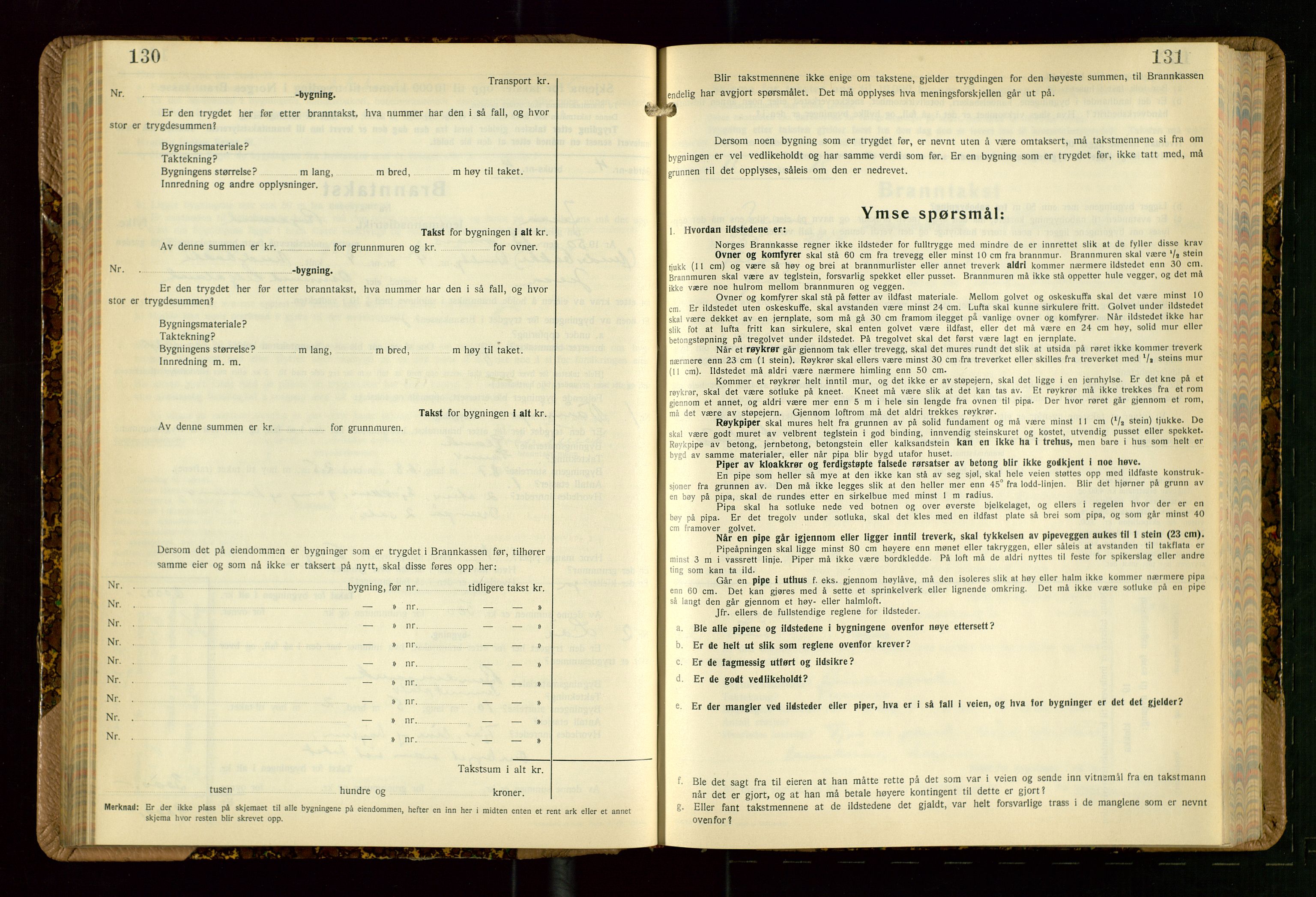 Jelsa lensmannskontor, AV/SAST-A-100360/Gob/L0003: "Branntakstprotokoll", 1942-1955, s. 130-131