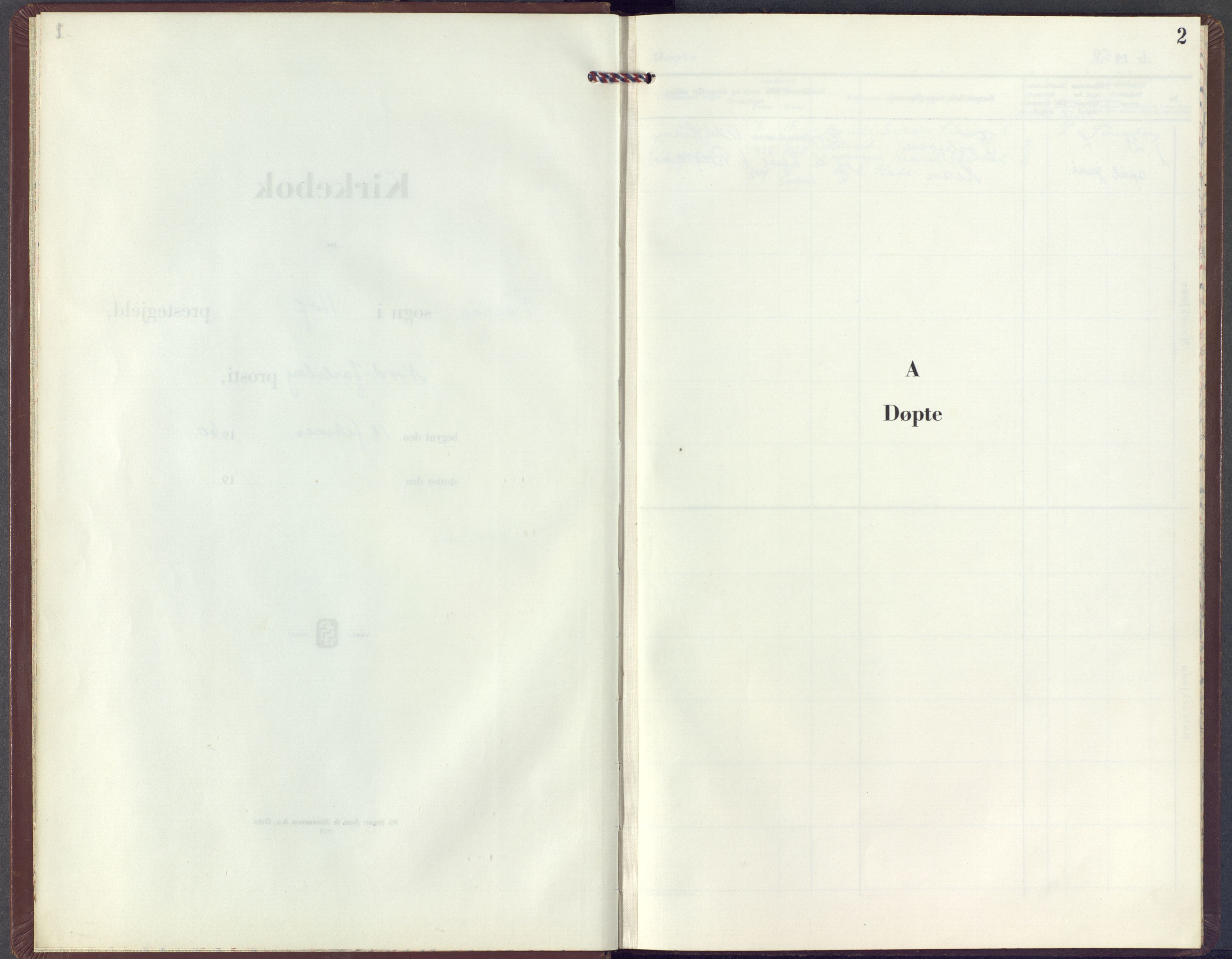 Hof kirkebøker, SAKO/A-64/F/Fb/L0003: Ministerialbok nr. II 3, 1959-1978, s. 2