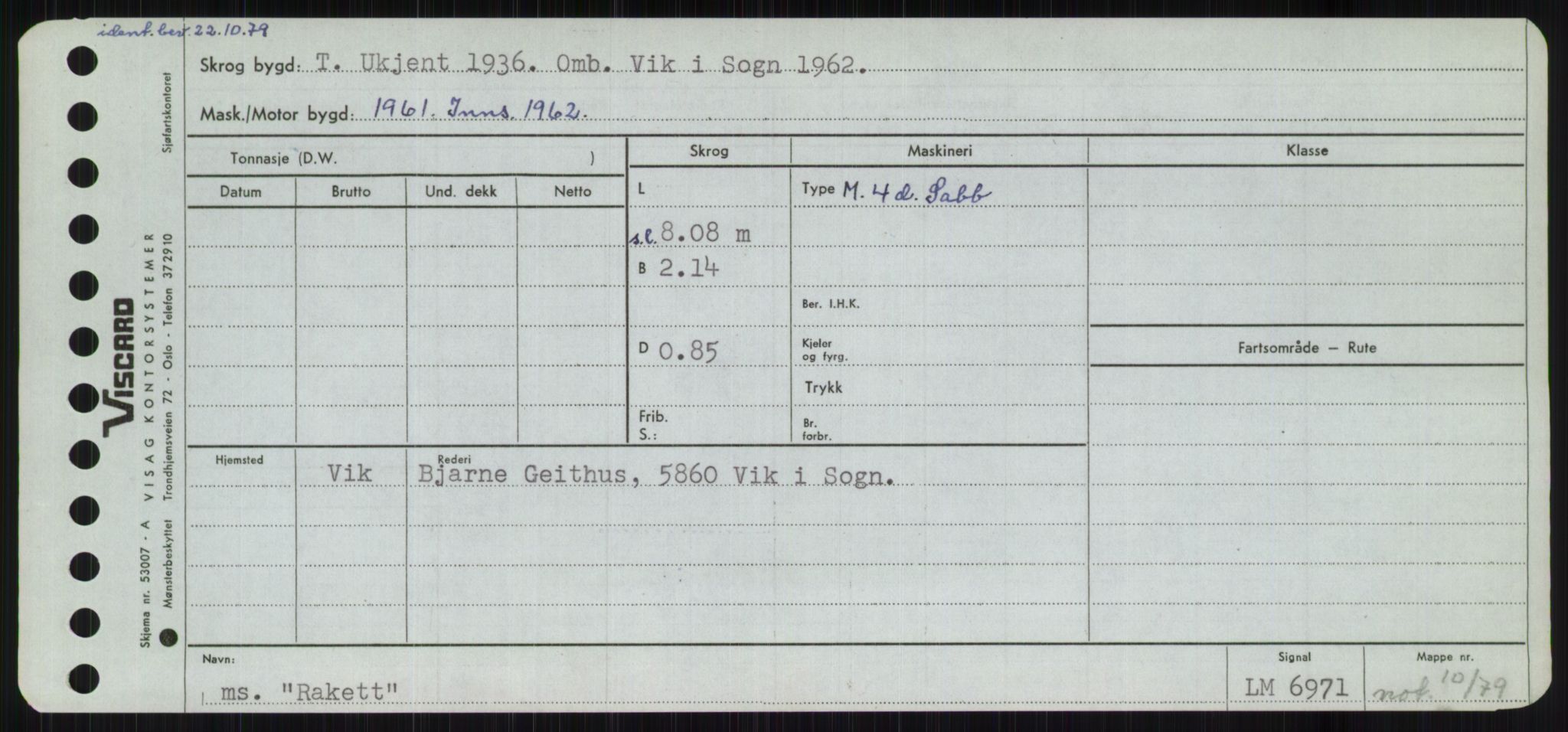 Sjøfartsdirektoratet med forløpere, Skipsmålingen, RA/S-1627/H/Ha/L0004/0002: Fartøy, Mas-R / Fartøy, Odin-R, s. 493