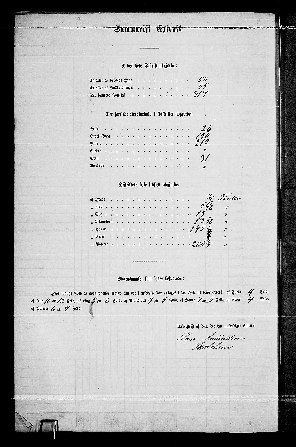 RA, Folketelling 1865 for 0419P Sør-Odal prestegjeld, 1865, s. 303