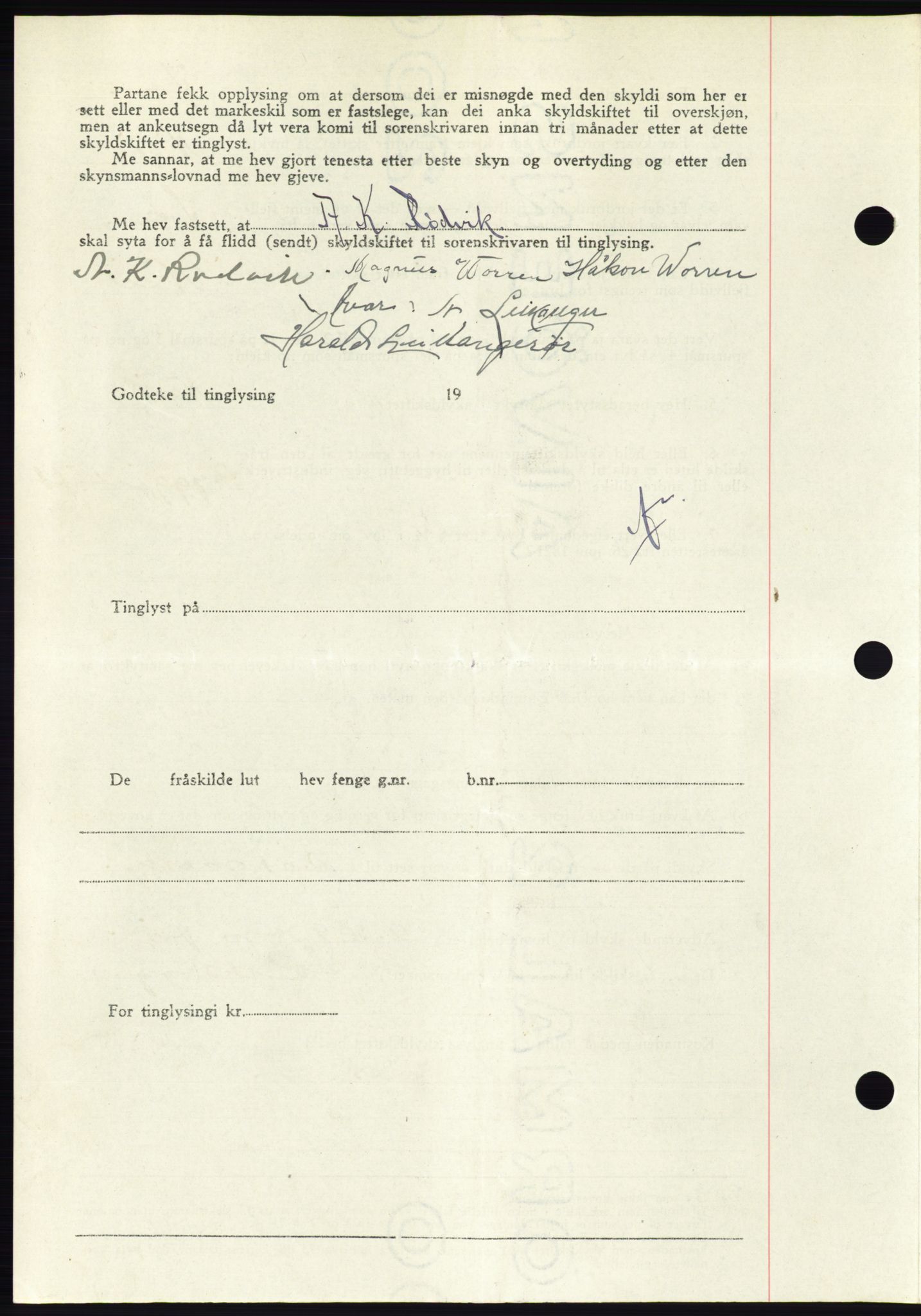 Søre Sunnmøre sorenskriveri, AV/SAT-A-4122/1/2/2C/L0081: Pantebok nr. 7A, 1947-1948, Dagboknr: 1257/1947