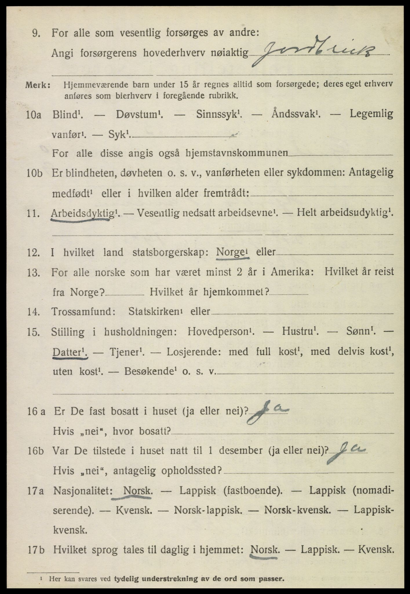SAT, Folketelling 1920 for 1838 Gildeskål herred, 1920, s. 6597