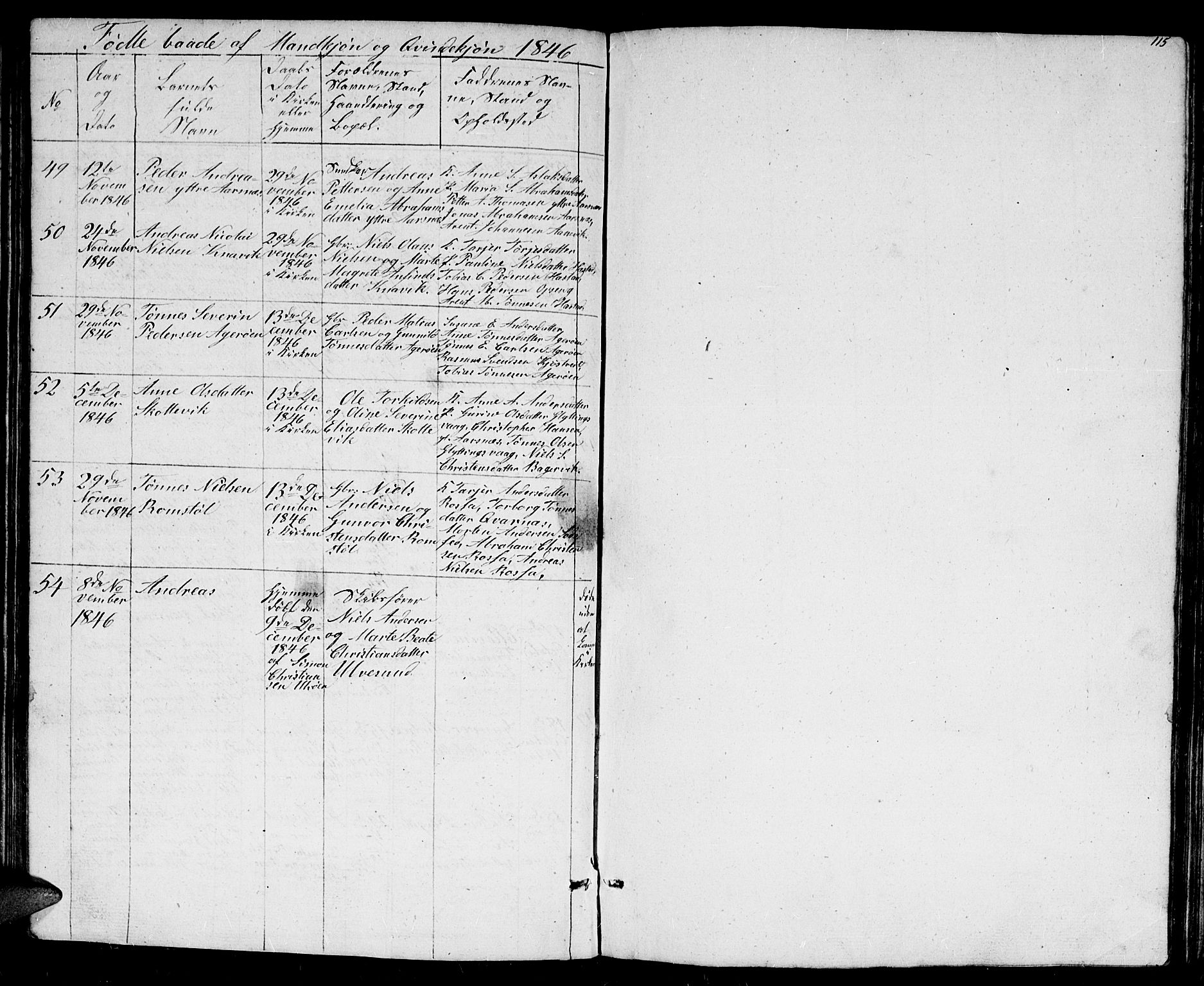 Høvåg sokneprestkontor, SAK/1111-0025/F/Fb/L0001: Klokkerbok nr. B 1, 1817-1846, s. 115