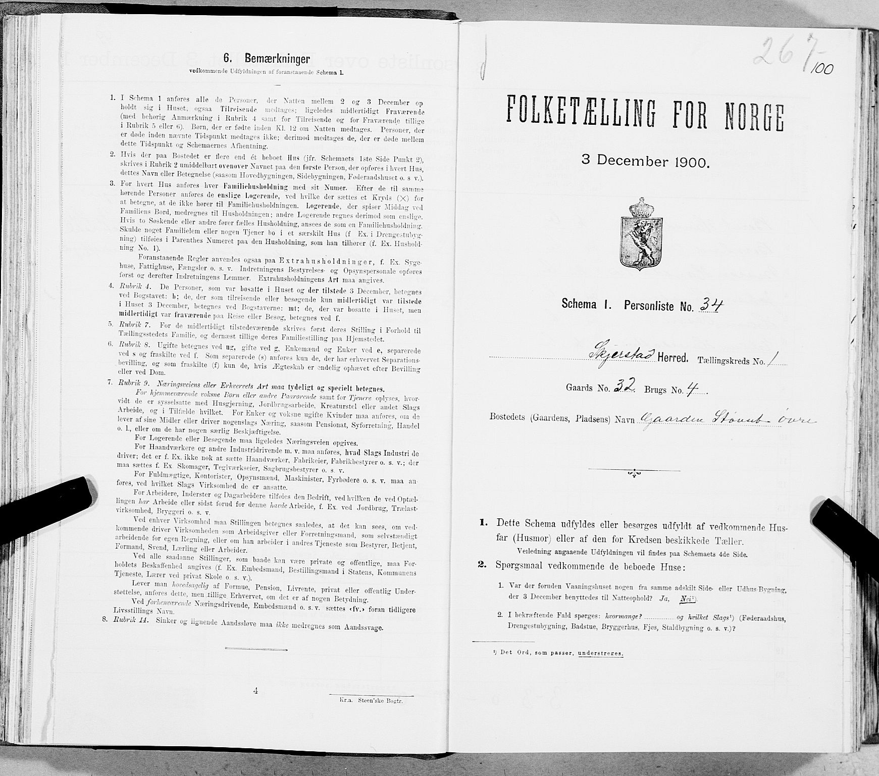 SAT, Folketelling 1900 for 1842 Skjerstad herred, 1900, s. 100