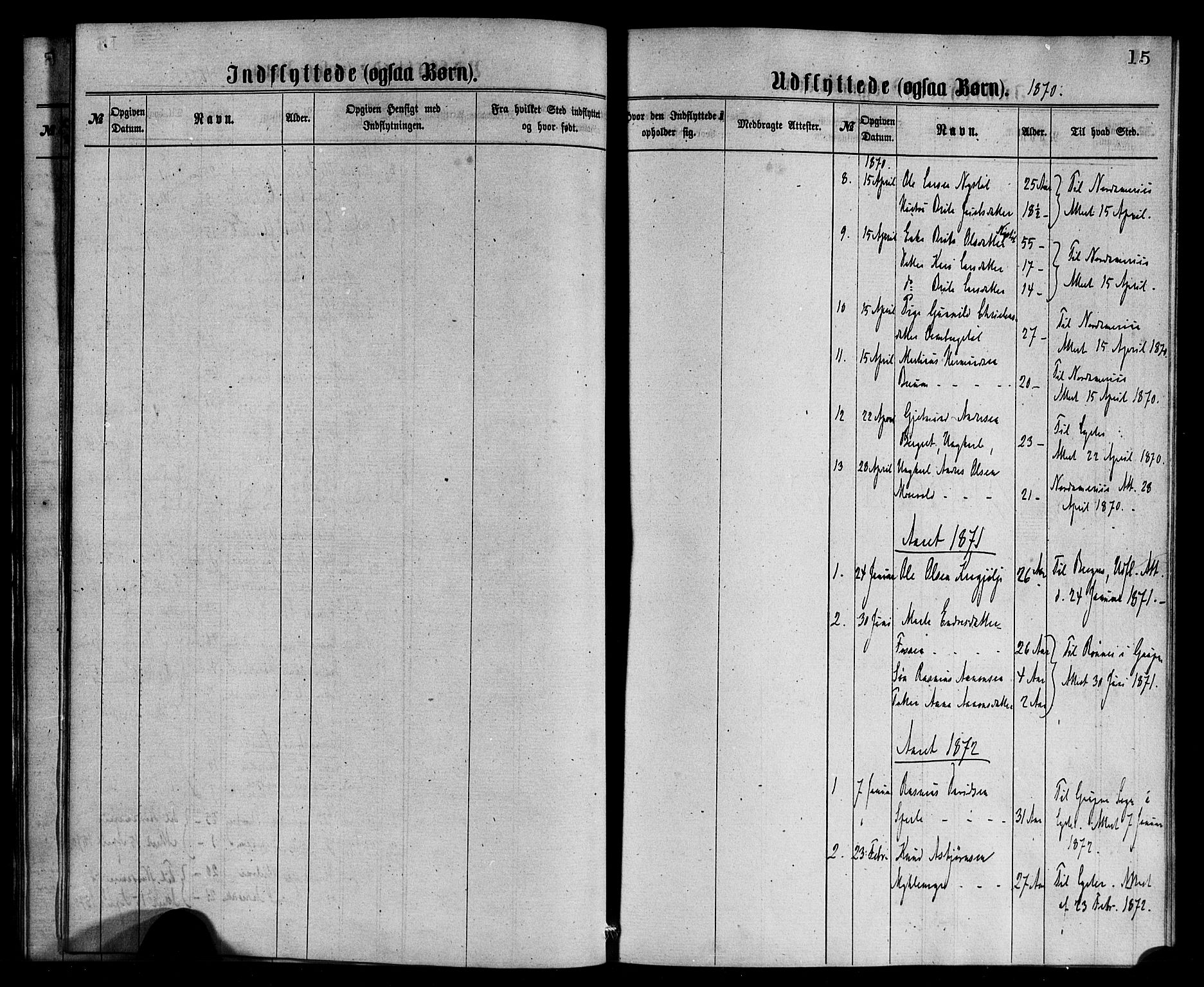 Jostedal sokneprestembete, AV/SAB-A-80601/H/Haa/Haaa/L0010: Ministerialbok nr. A 10, 1864-1886, s. 15