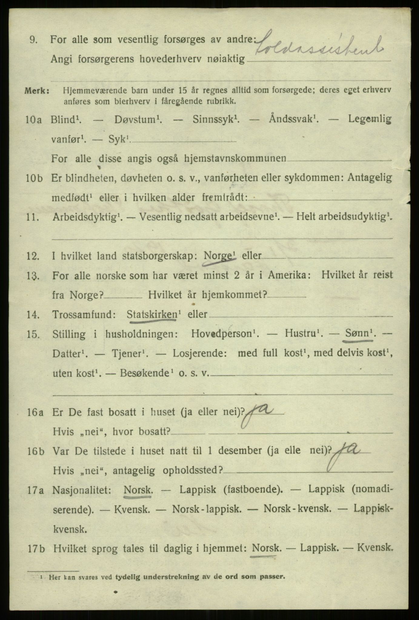 SATØ, Folketelling 1920 for 1901 Harstad ladested, 1920, s. 9887