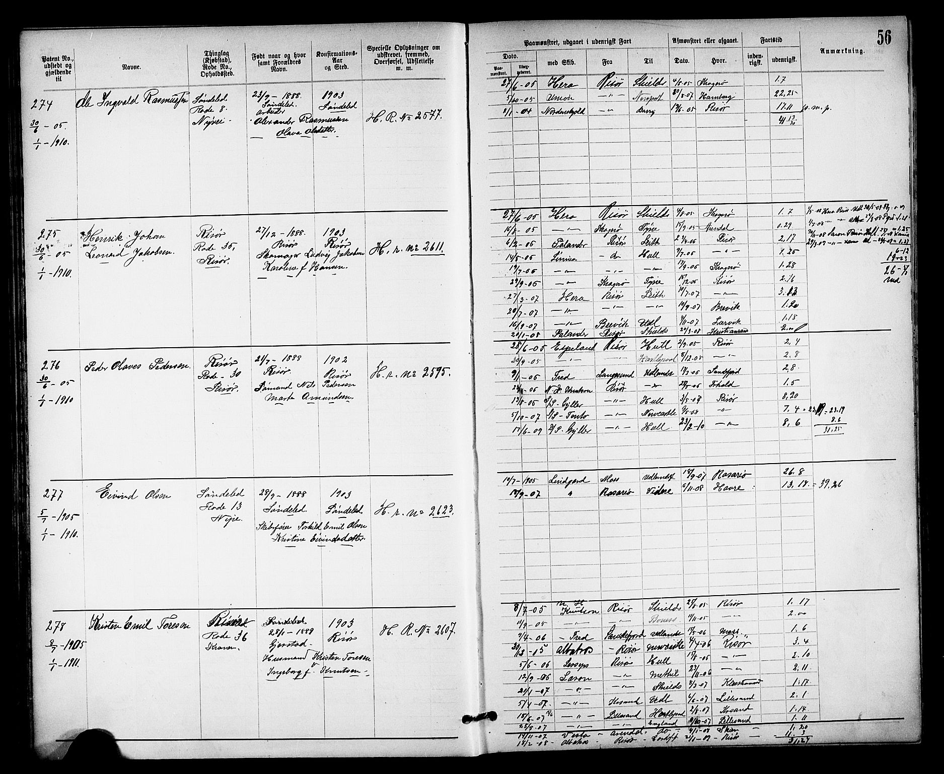 Risør mønstringskrets, AV/SAK-2031-0010/F/Fa/L0004: Annotasjonsrulle nr 1914-1915 og nr 1-477, T-8, 1899-1911, s. 60