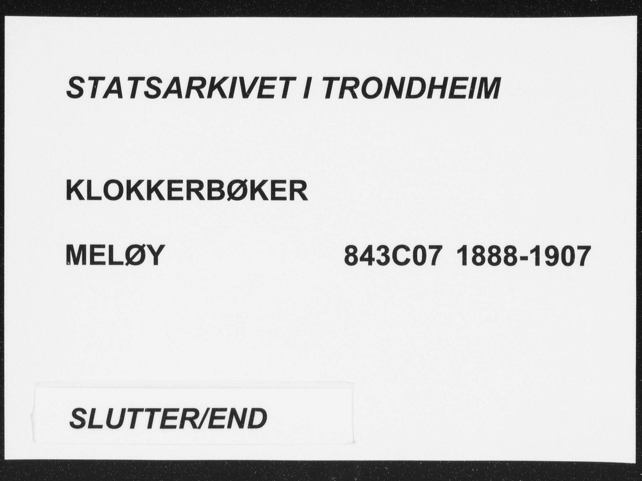 Ministerialprotokoller, klokkerbøker og fødselsregistre - Nordland, SAT/A-1459/843/L0638: Klokkerbok nr. 843C07, 1888-1907