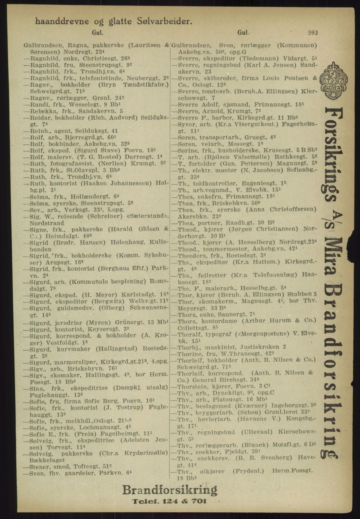 Kristiania/Oslo adressebok, PUBL/-, 1918, s. 618