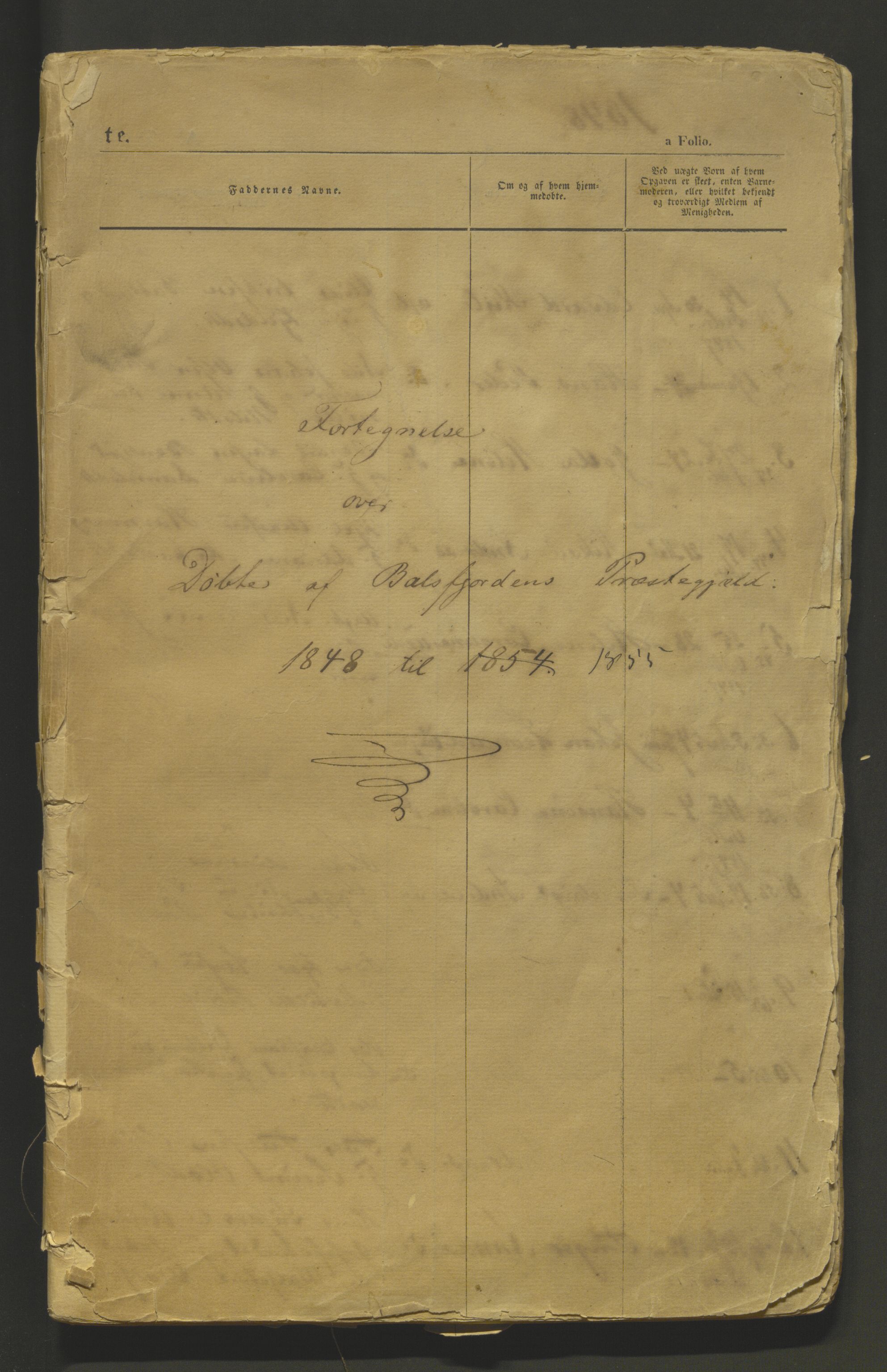 Balsfjord sokneprestembete, AV/SATØ-S-1303/G/Gaa/L0022: Kirkebokavskrift nr. 22, 1848-1855