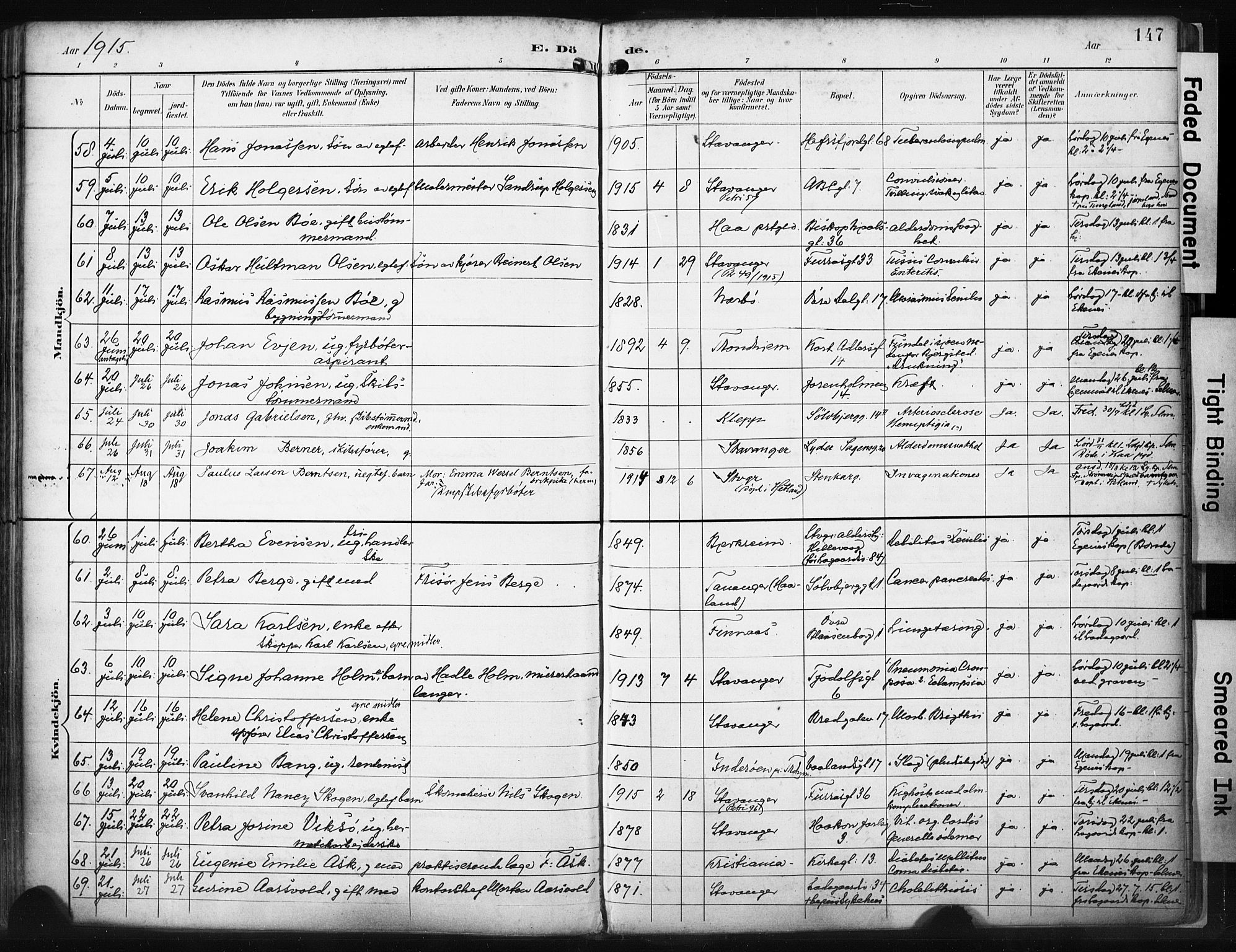 St. Petri sokneprestkontor, AV/SAST-A-101813/001/30/30BA/L0022: Ministerialbok nr. A 22, 1895-1919, s. 147