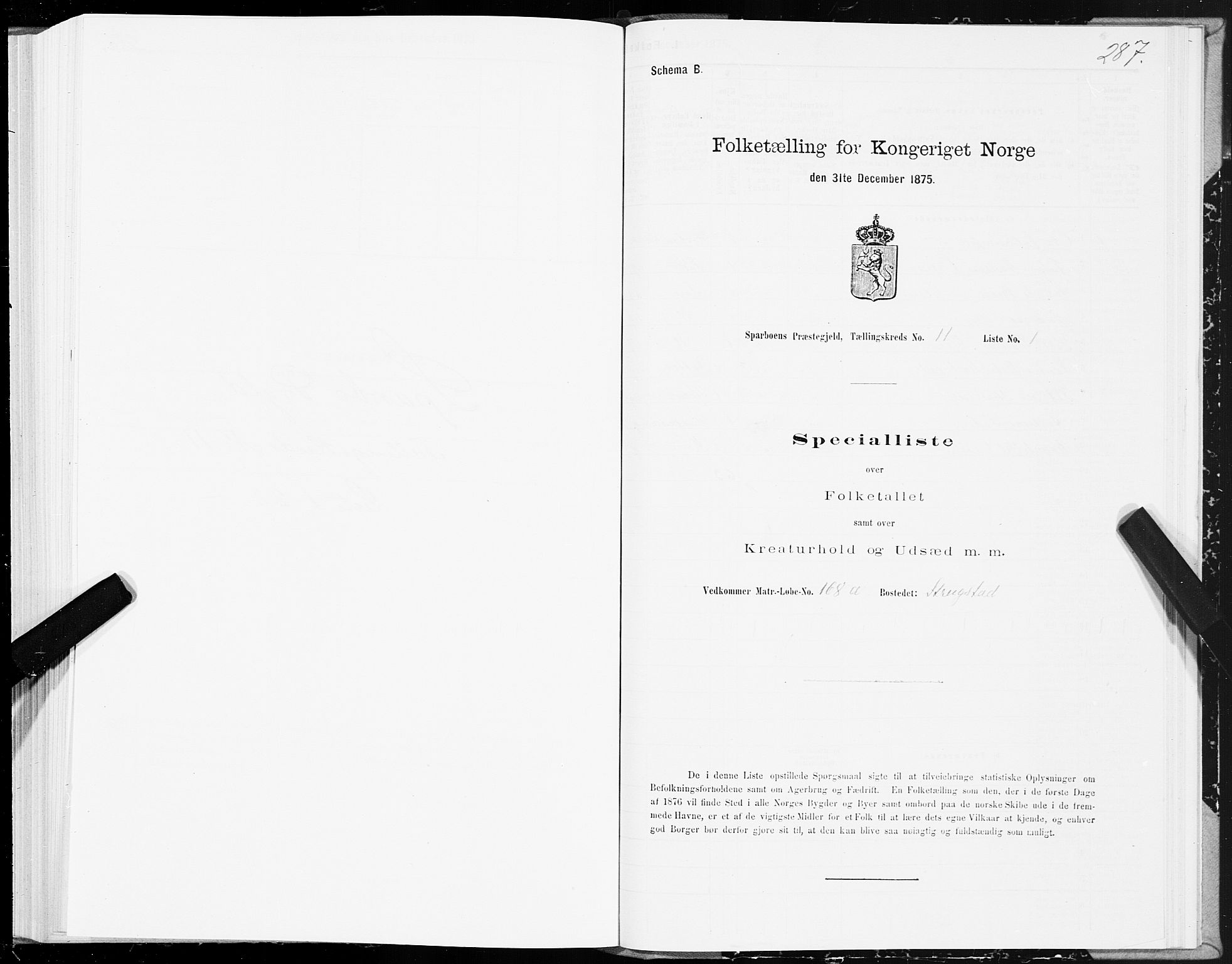 SAT, Folketelling 1875 for 1731P Sparbu prestegjeld, 1875, s. 4287