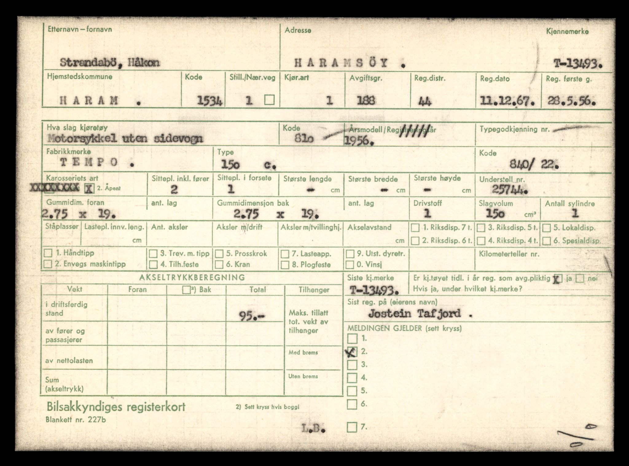 Møre og Romsdal vegkontor - Ålesund trafikkstasjon, AV/SAT-A-4099/F/Fe/L0039: Registreringskort for kjøretøy T 13361 - T 13530, 1927-1998, s. 2353