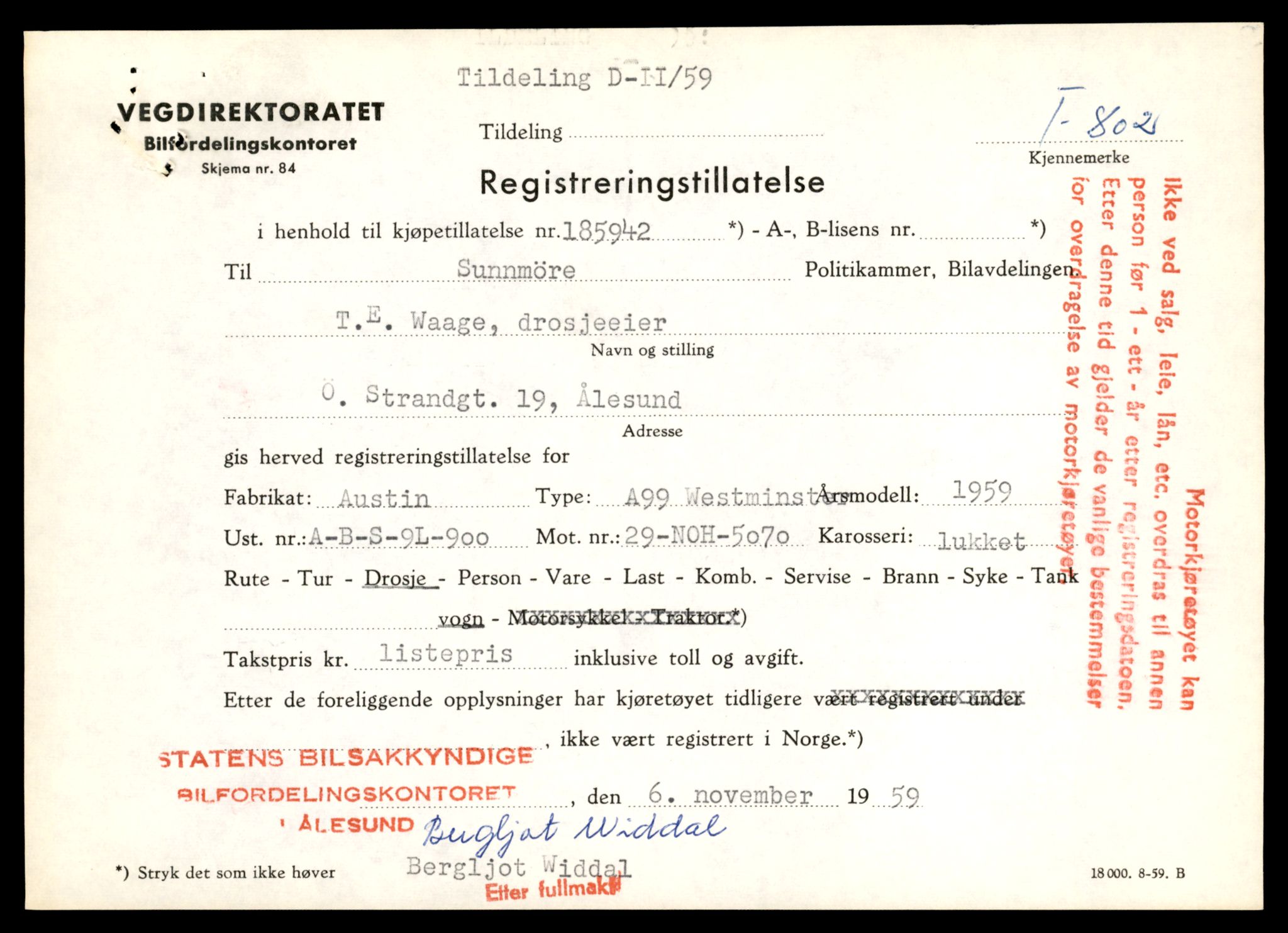 Møre og Romsdal vegkontor - Ålesund trafikkstasjon, AV/SAT-A-4099/F/Fe/L0045: Registreringskort for kjøretøy T 14320 - T 14444, 1927-1998, s. 2832