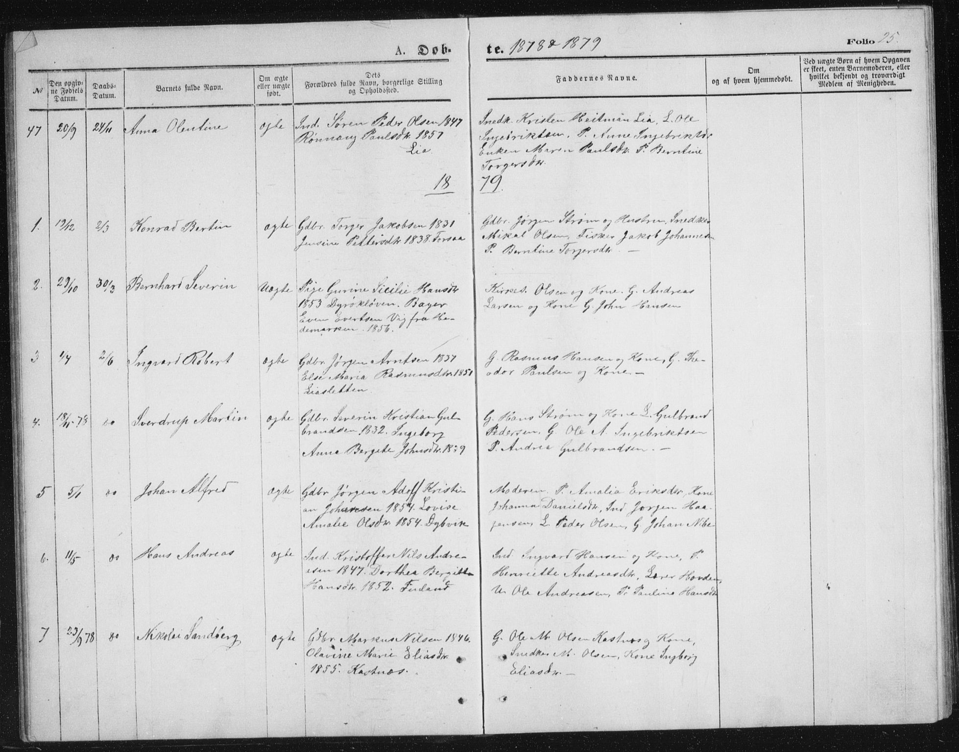 Tranøy sokneprestkontor, AV/SATØ-S-1313/I/Ia/Iab/L0013klokker: Klokkerbok nr. 13, 1874-1896, s. 25