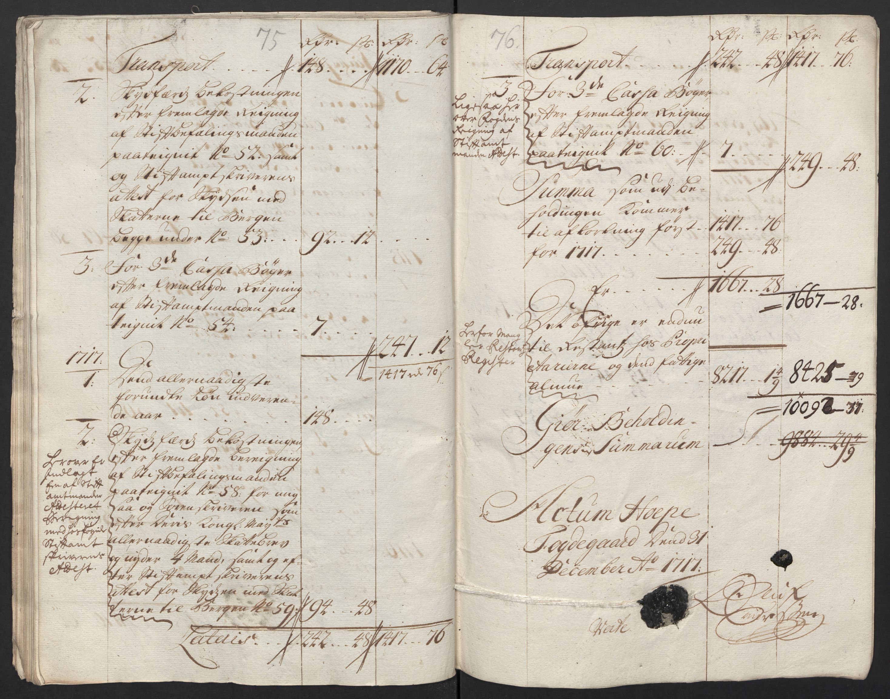 Rentekammeret inntil 1814, Reviderte regnskaper, Fogderegnskap, AV/RA-EA-4092/R48/L2994: Fogderegnskap Sunnhordland og Hardanger, 1717, s. 43