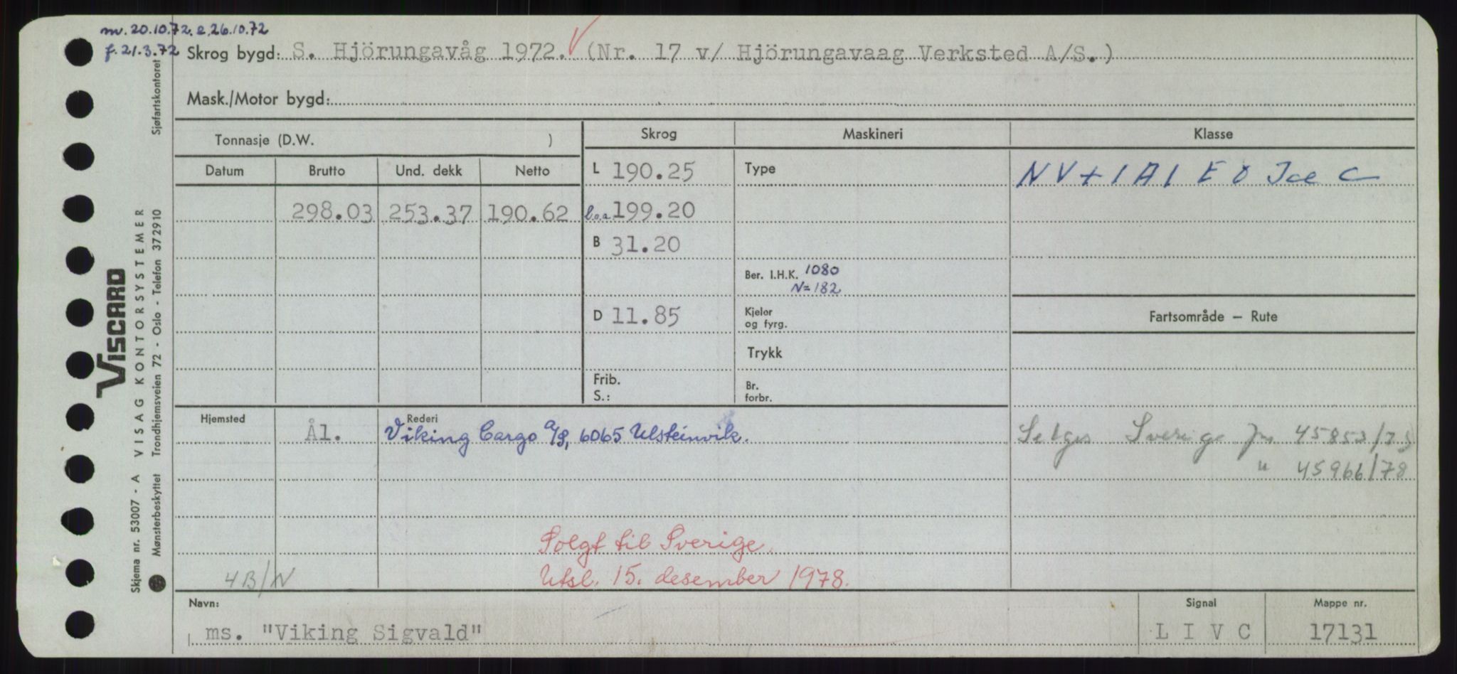 Sjøfartsdirektoratet med forløpere, Skipsmålingen, RA/S-1627/H/Hd/L0041: Fartøy, Vi-Ås, s. 171