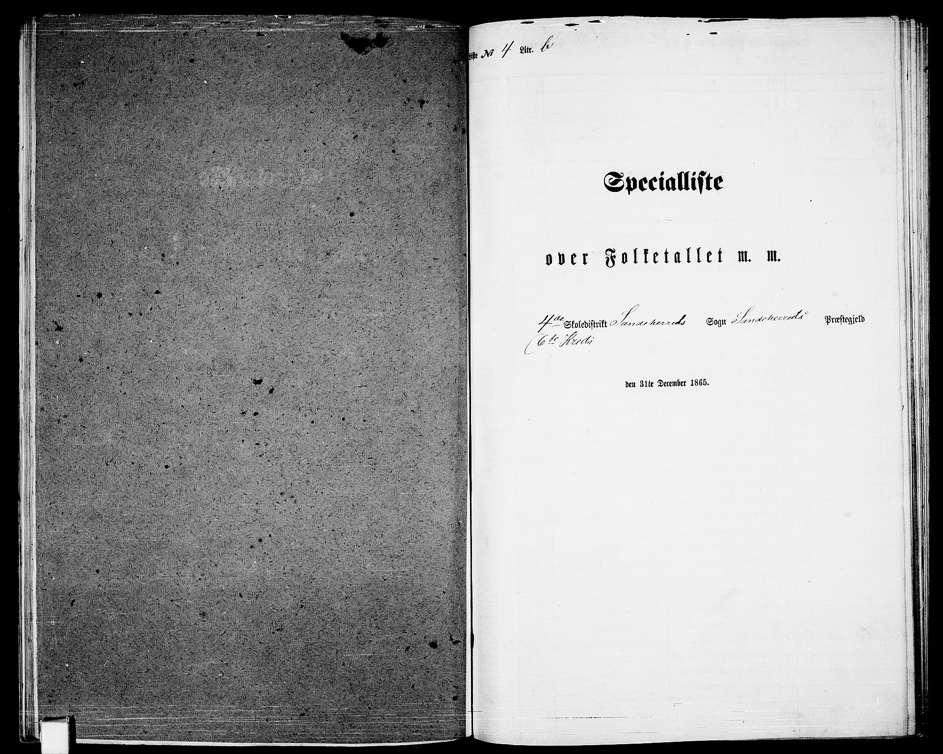 RA, Folketelling 1865 for 0724L Sandeherred prestegjeld, Sandeherred sokn, 1865, s. 120