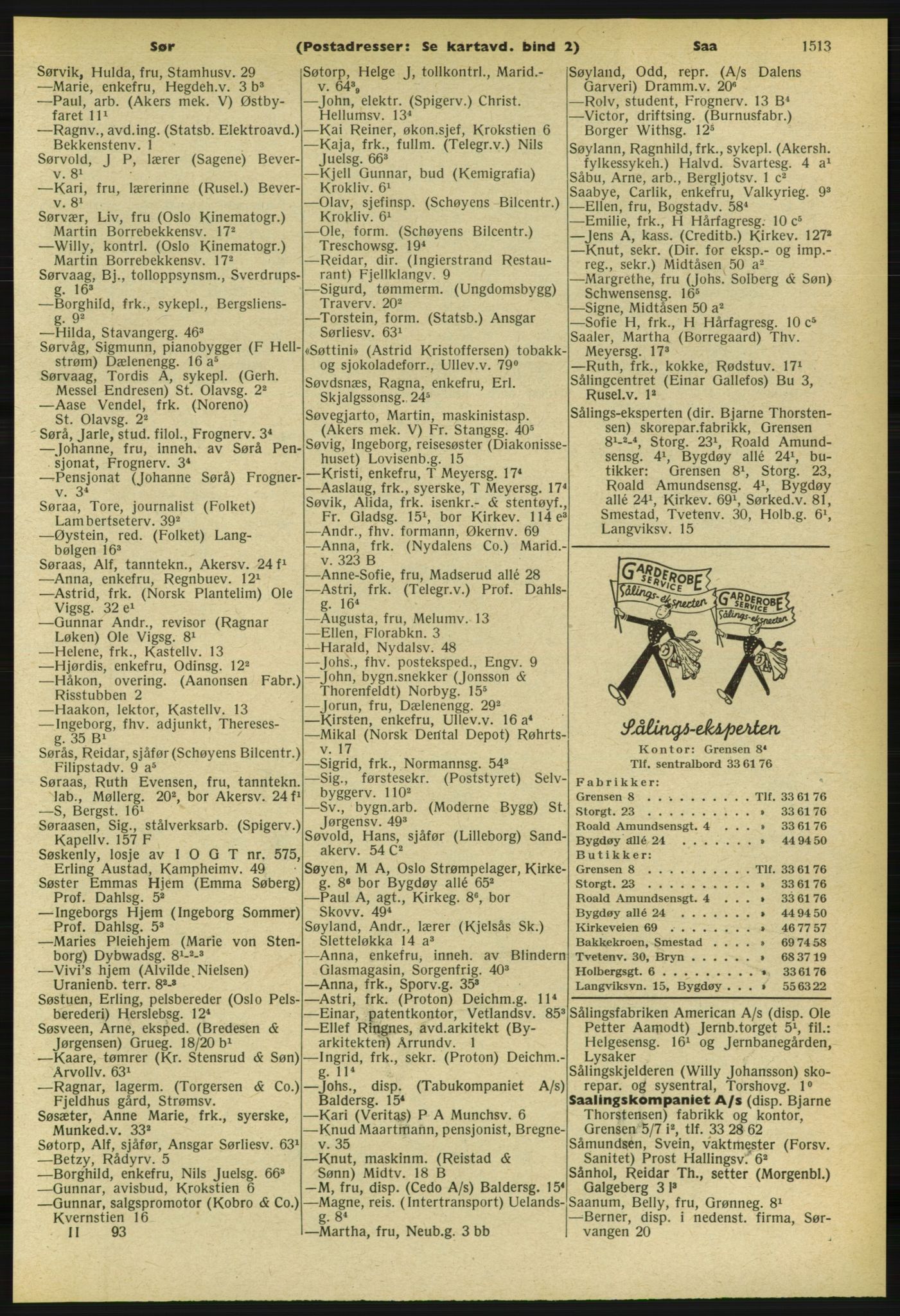 Kristiania/Oslo adressebok, PUBL/-, 1959-1960, s. 1513