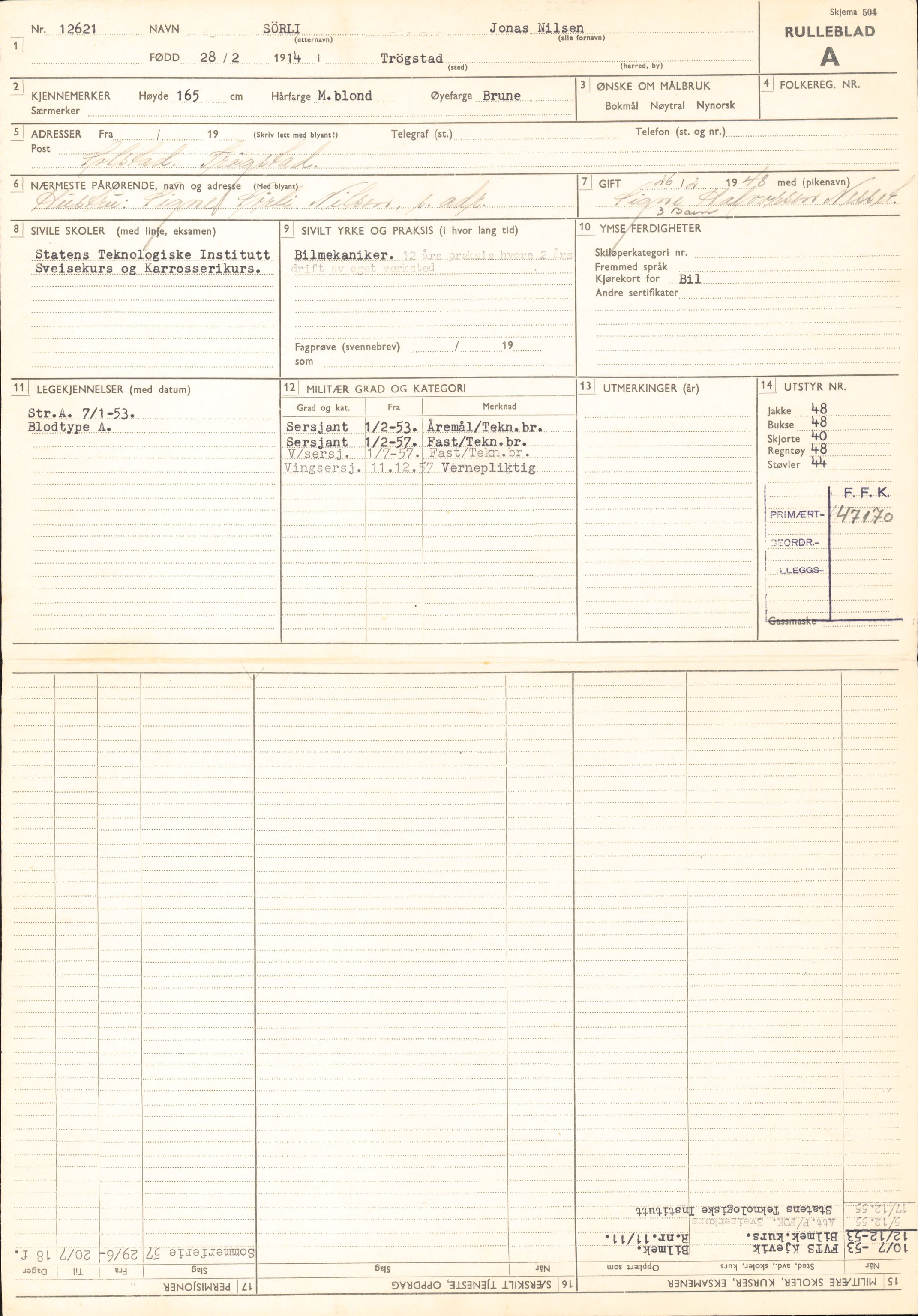 Forsvaret, Forsvarets overkommando/Luftforsvarsstaben, RA/RAFA-4079/P/Pa/L0038: Personellpapirer, 1914, s. 242