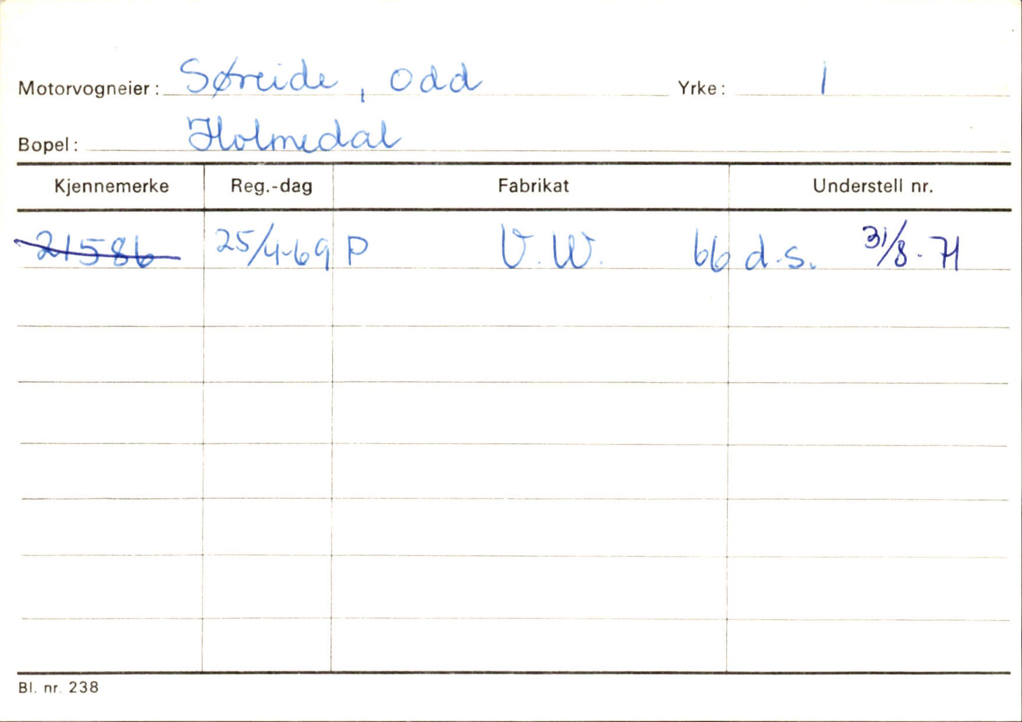 Statens vegvesen, Sogn og Fjordane vegkontor, AV/SAB-A-5301/4/F/L0126: Eigarregister Fjaler M-Å. Leikanger A-Å, 1945-1975, s. 439