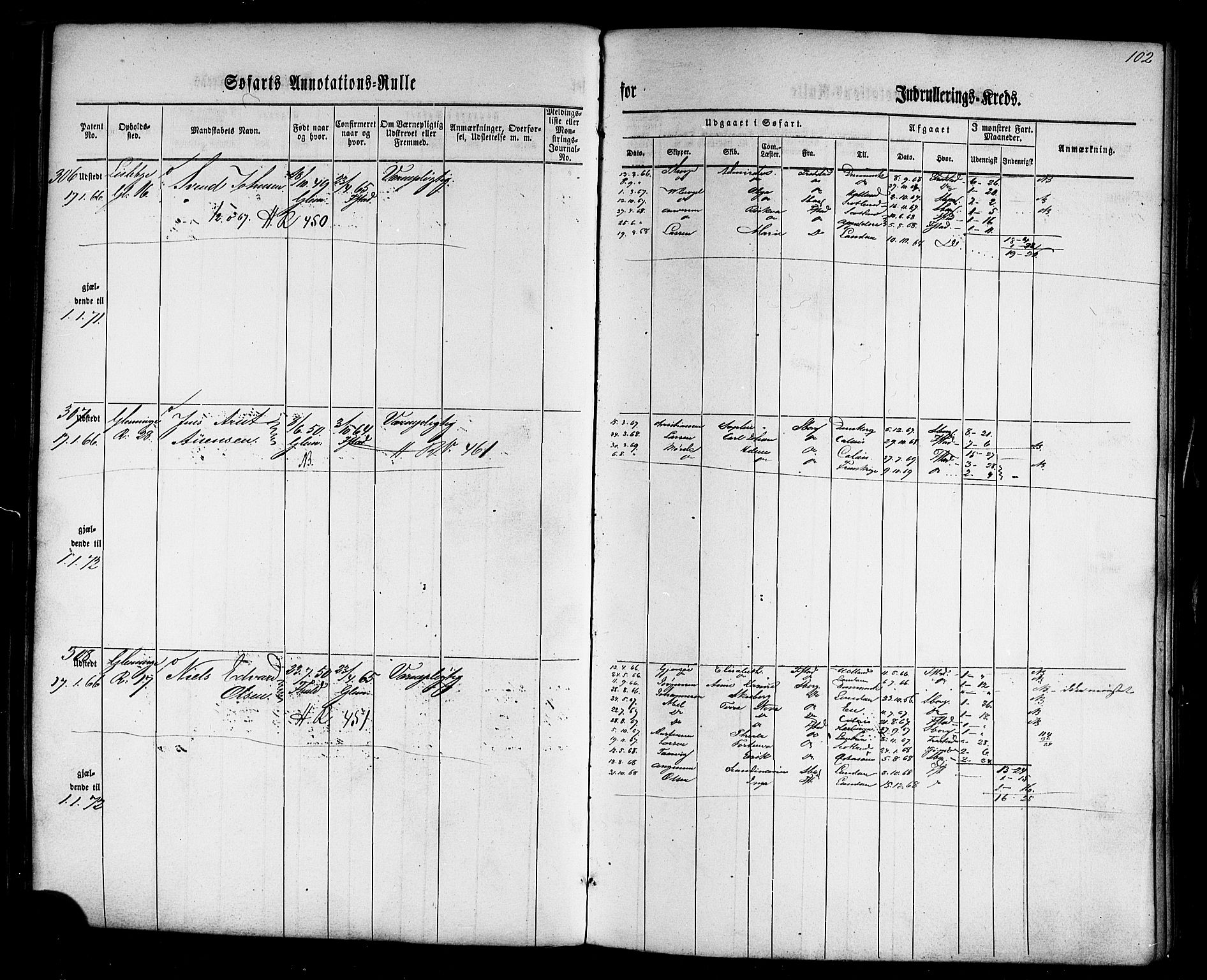 Fredrikstad mønstringskontor, SAO/A-10569b/F/Fc/Fca/L0001: Annotasjonsrulle, 1860-1868, s. 109