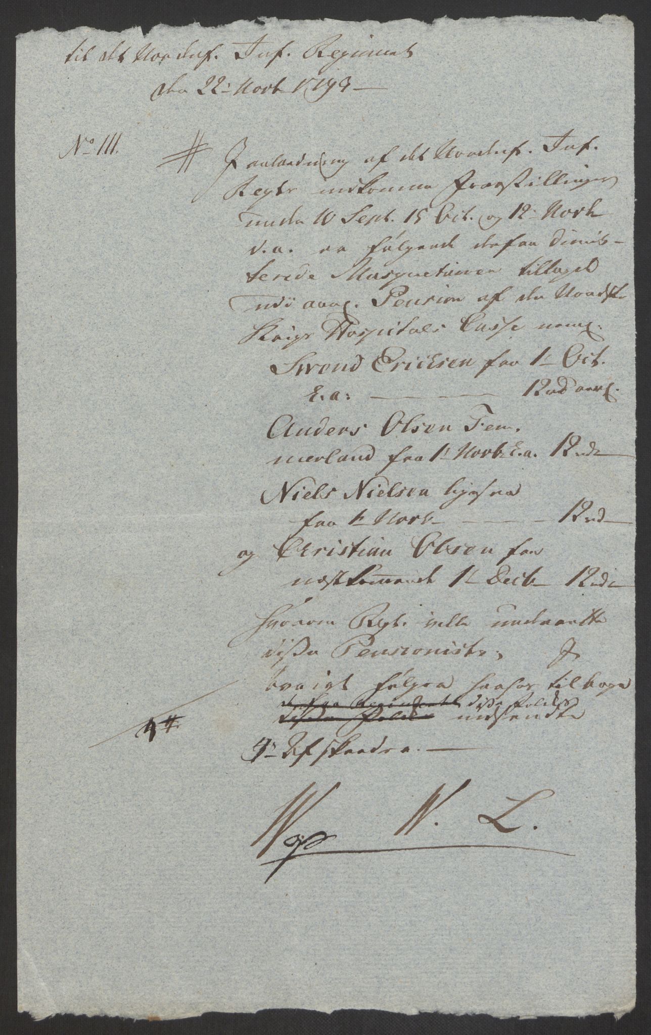 Forsvaret, Den norske kvesthuskasse/krigshospitalkasse, AV/RA-RAFA-1887/F/Fa/L0008: Konsepter, 1790-1793, s. 1220