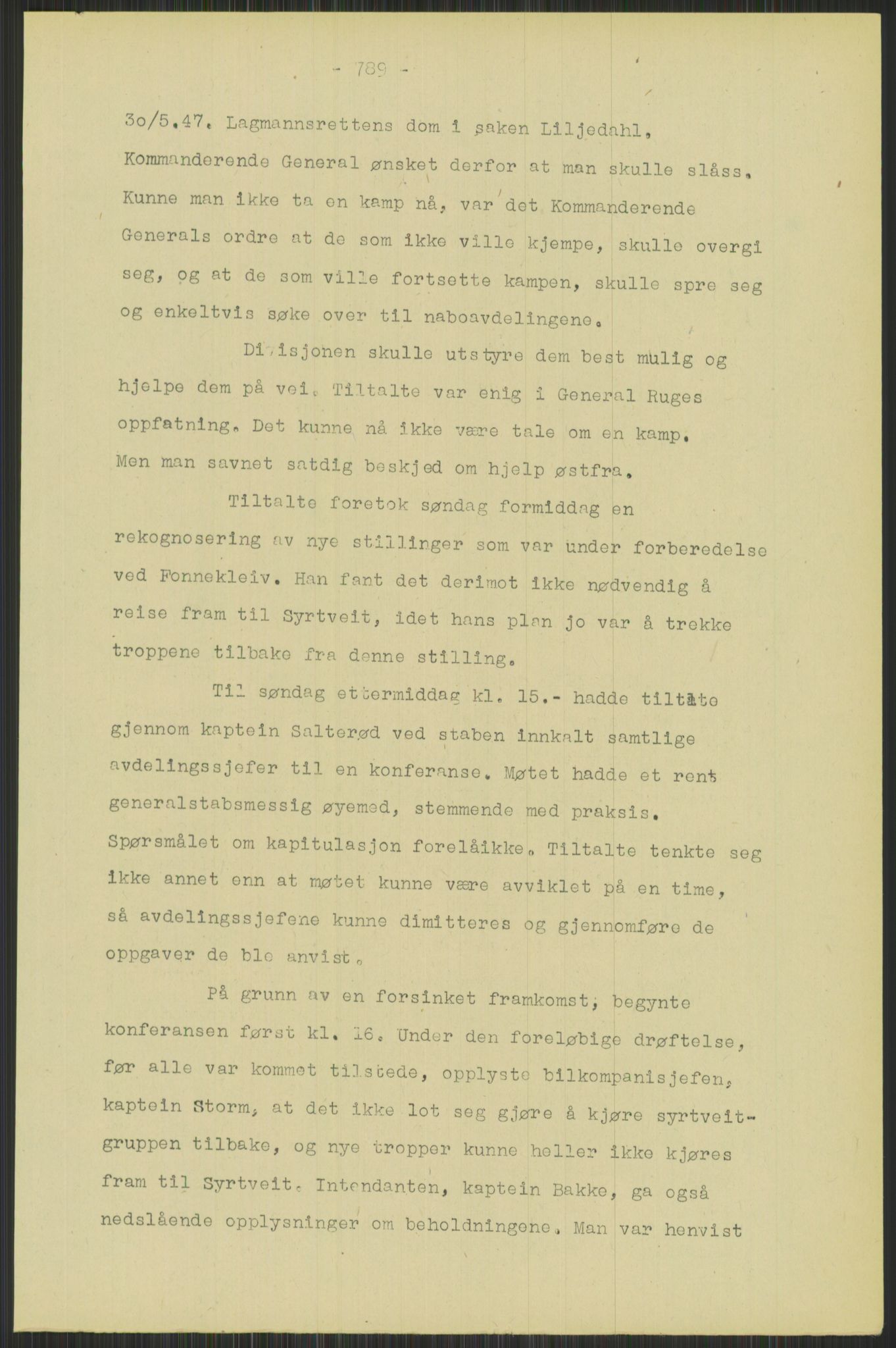 Forsvaret, Forsvarets krigshistoriske avdeling, AV/RA-RAFA-2017/Y/Yb/L0095: II-C-11-335  -  3. Divisjon.  Sak mot general Finn Backer m.fl., 1940-1948, s. 27