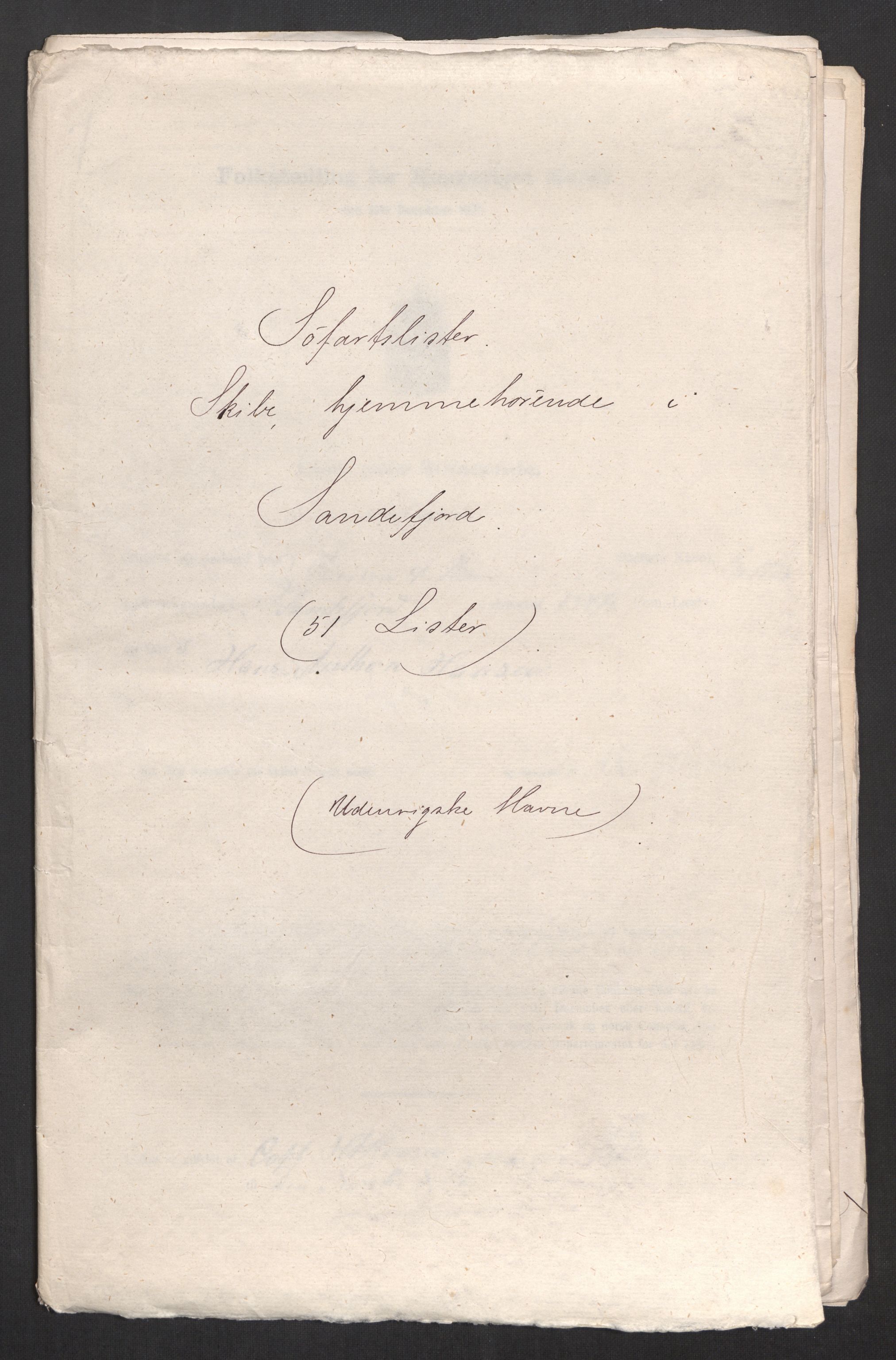 RA, Folketelling 1875, skipslister: Skip i utenrikske havner, hjemmehørende i byer og ladesteder, Fredrikshald - Arendal, 1875, s. 476