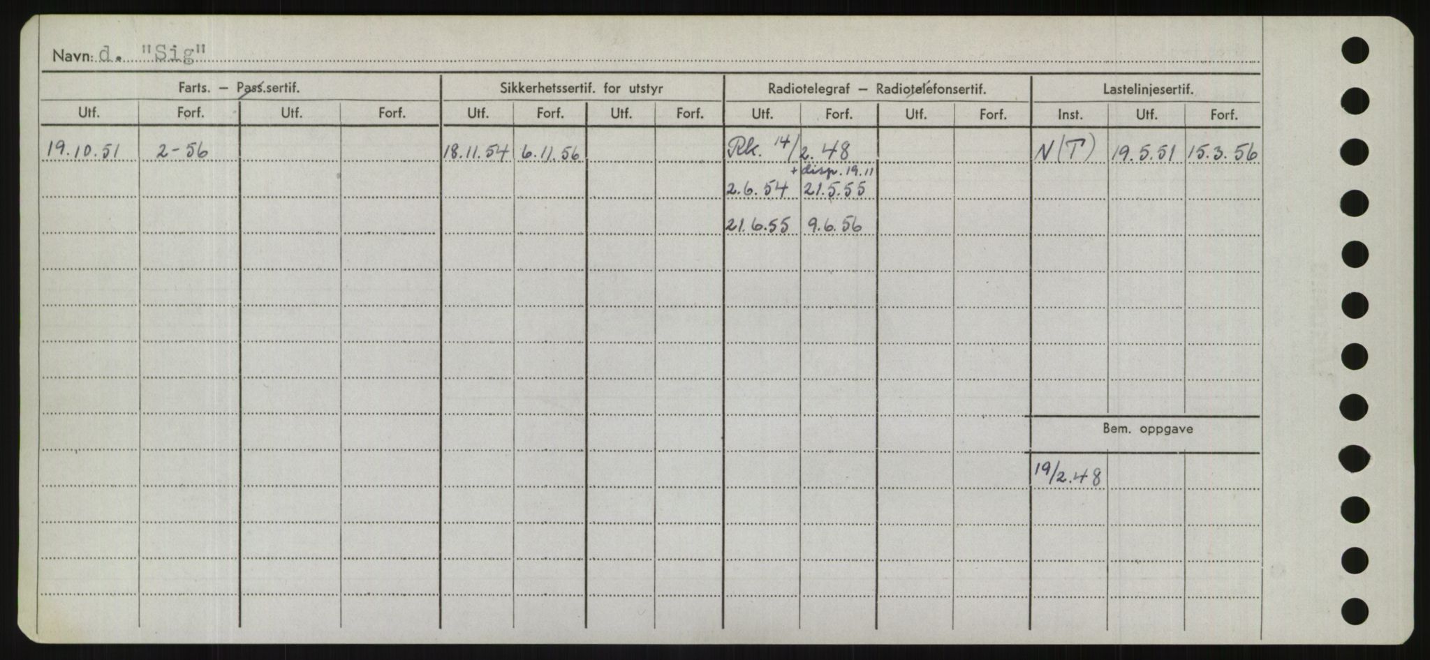 Sjøfartsdirektoratet med forløpere, Skipsmålingen, RA/S-1627/H/Hd/L0033: Fartøy, Sevi-Sjø, s. 44