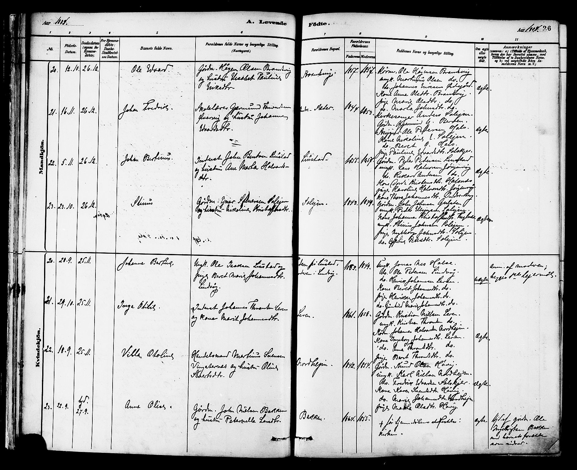 Ministerialprotokoller, klokkerbøker og fødselsregistre - Møre og Romsdal, AV/SAT-A-1454/577/L0896: Ministerialbok nr. 577A03, 1880-1898, s. 26