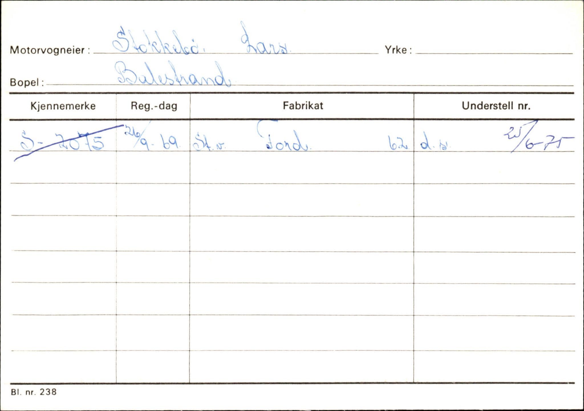 Statens vegvesen, Sogn og Fjordane vegkontor, SAB/A-5301/4/F/L0132: Eigarregister Askvoll A-Å. Balestrand A-Å, 1945-1975, s. 2340