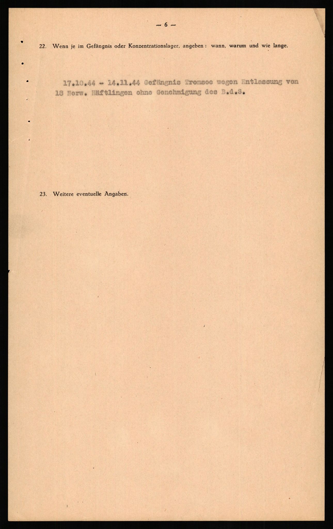 Forsvaret, Forsvarets overkommando II, AV/RA-RAFA-3915/D/Db/L0021: CI Questionaires. Tyske okkupasjonsstyrker i Norge. Tyskere., 1945-1946, s. 228